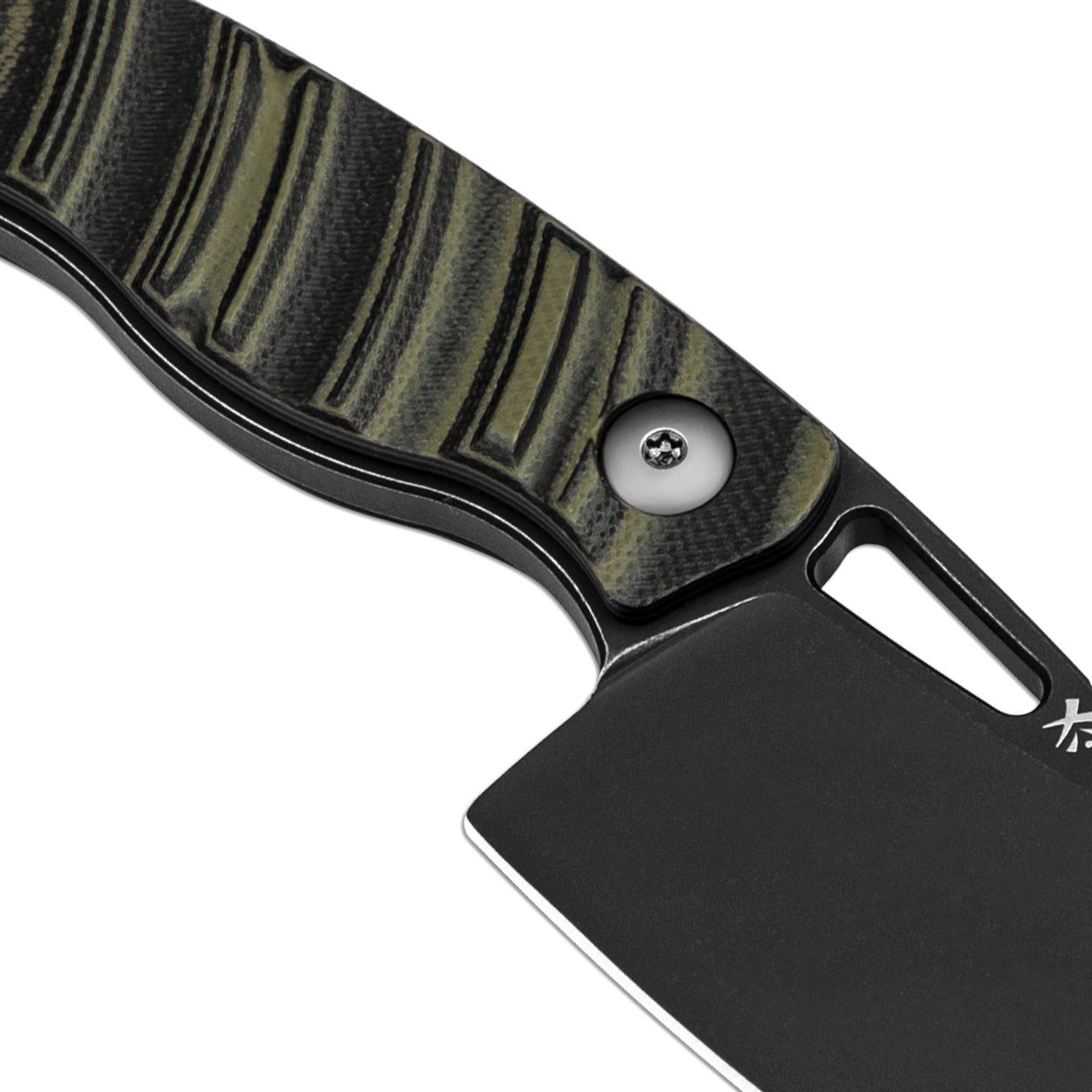 Little Rhino | D2 | G10 (Olive Green & Black) | KizerV™ 1065A3