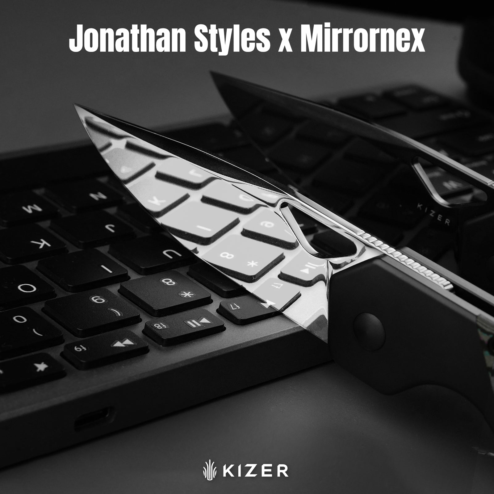 Militaw® | S45VN | Hand-Polished Mirror | Titanium+CamoCarbon Jazzy | KizerB™ 3634A10