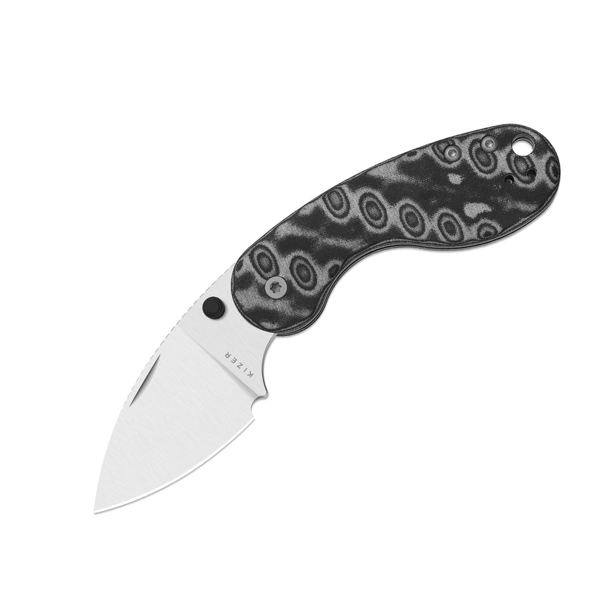 Microbe DSJ AirTi | Detent Slip Joint | vortex pattern micarta | 14C28N + Satin | KizerV™ 2742DSJA2