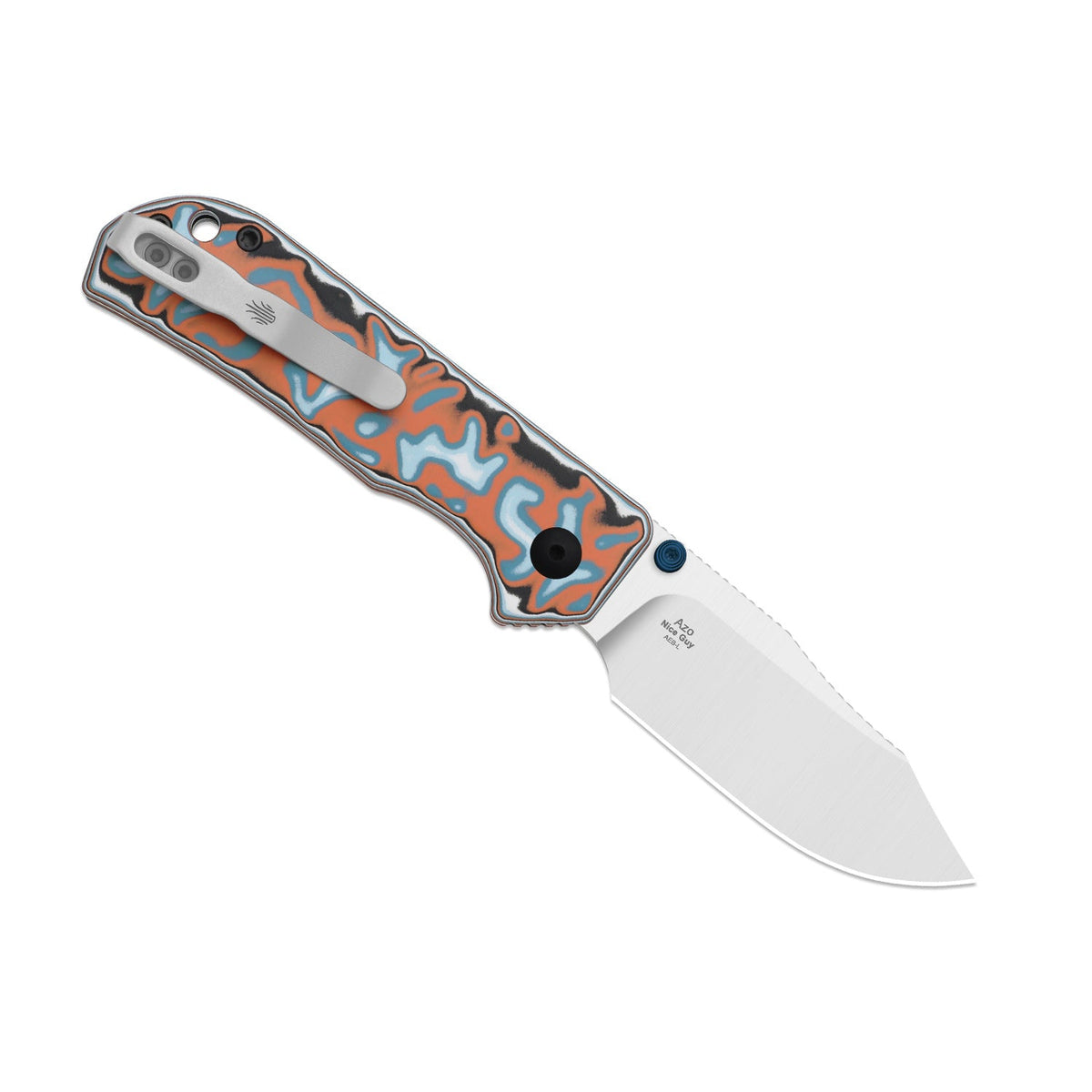 Nice Guy | Clip Point | AEB-L + Satin | vortex pattern micarta | KizerV™ 3011BCA2