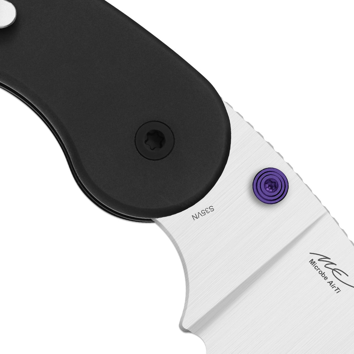 Microbe DSJ AirTi | Detent Slip Joint | Aluminum | S35VN +Satin | KizerB™ 2742DSJA1