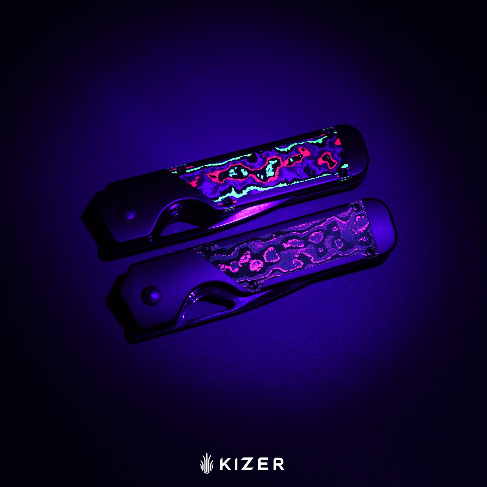 Militaw® | S45VN | Polished DLC Ultra | Titanium+KizerNova™ Joker Carbon Fiber| KizerB™ 3634A9