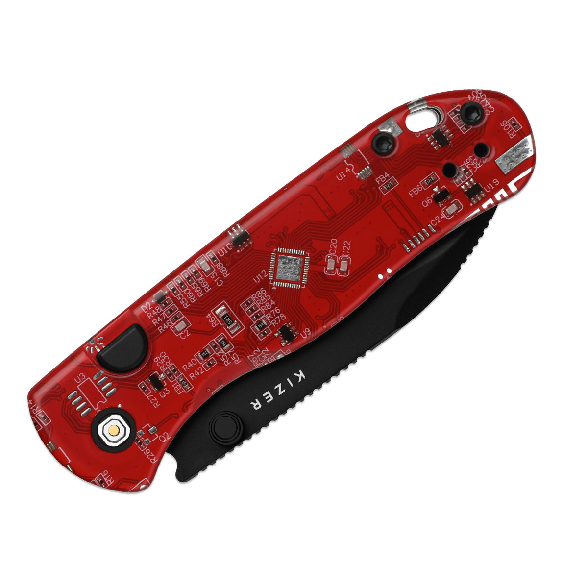Drop Bear 2 PCB | Kizer Button Liner Lock™ | CPM Cruwear | Resin & PCB | Black PVD Coating | KizerB™ 3619BDA8