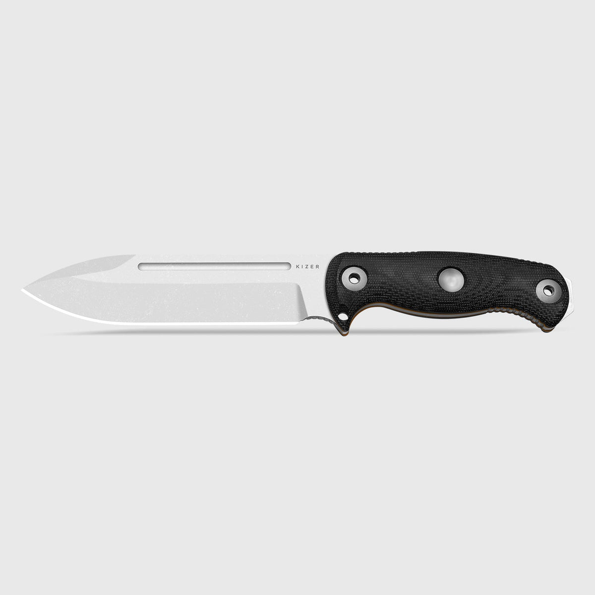 Drop Bear Fix 7 HexShox™ | AEB-L + Stonewashed | Micarta & Orange TPE | Drop Point | KizerV™ 1103HSD1