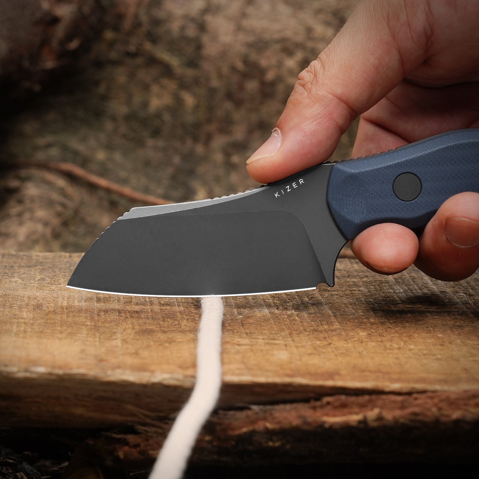 Bulldog Fix | One-Piece G10 Handle | 14C28N | Fixed Blade | KizerV™ 1116A1