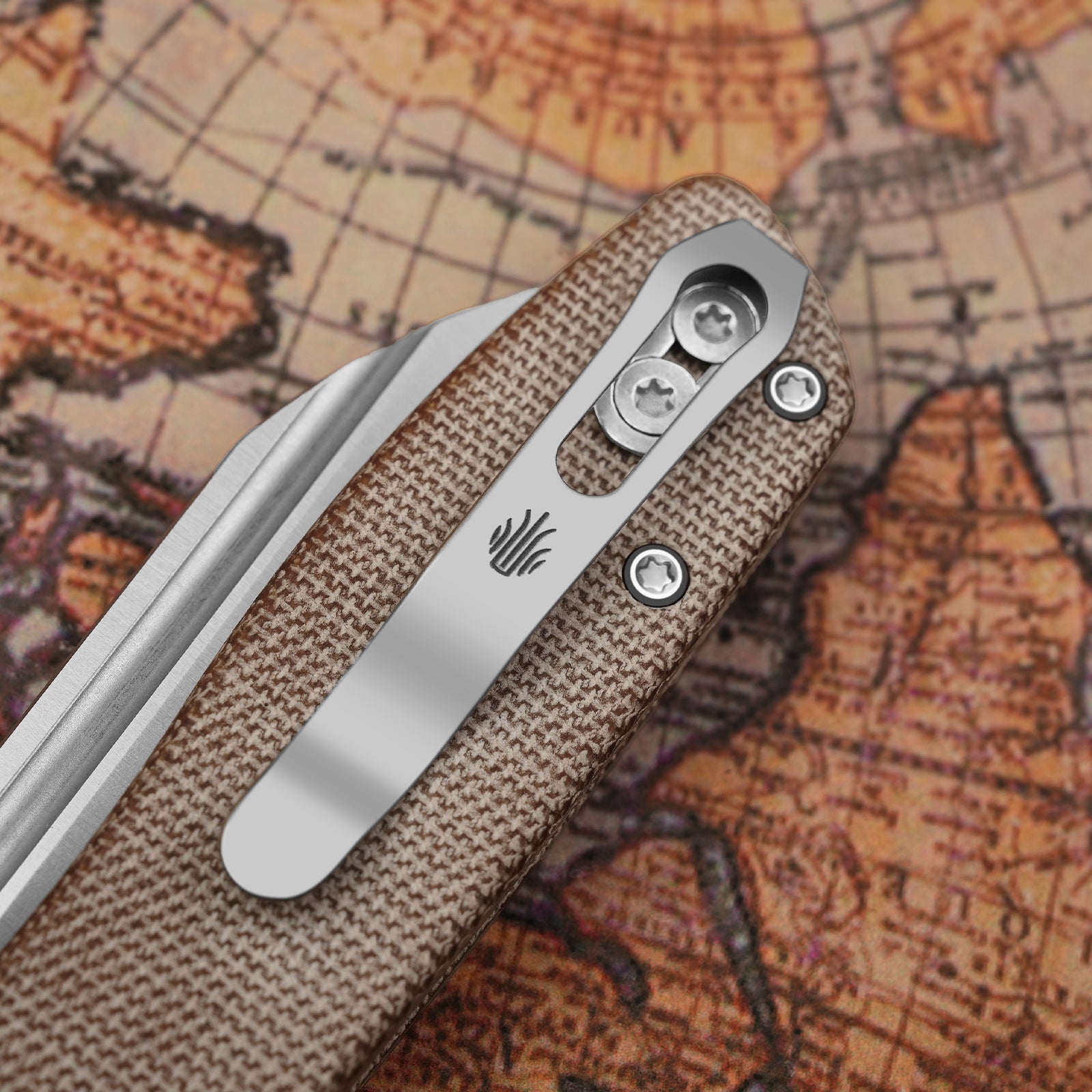 Renissance | Kizer Button Liner Lock™ | Norplex UltreX™ Micarta | N690 Satin | KizerV™ 3698A2