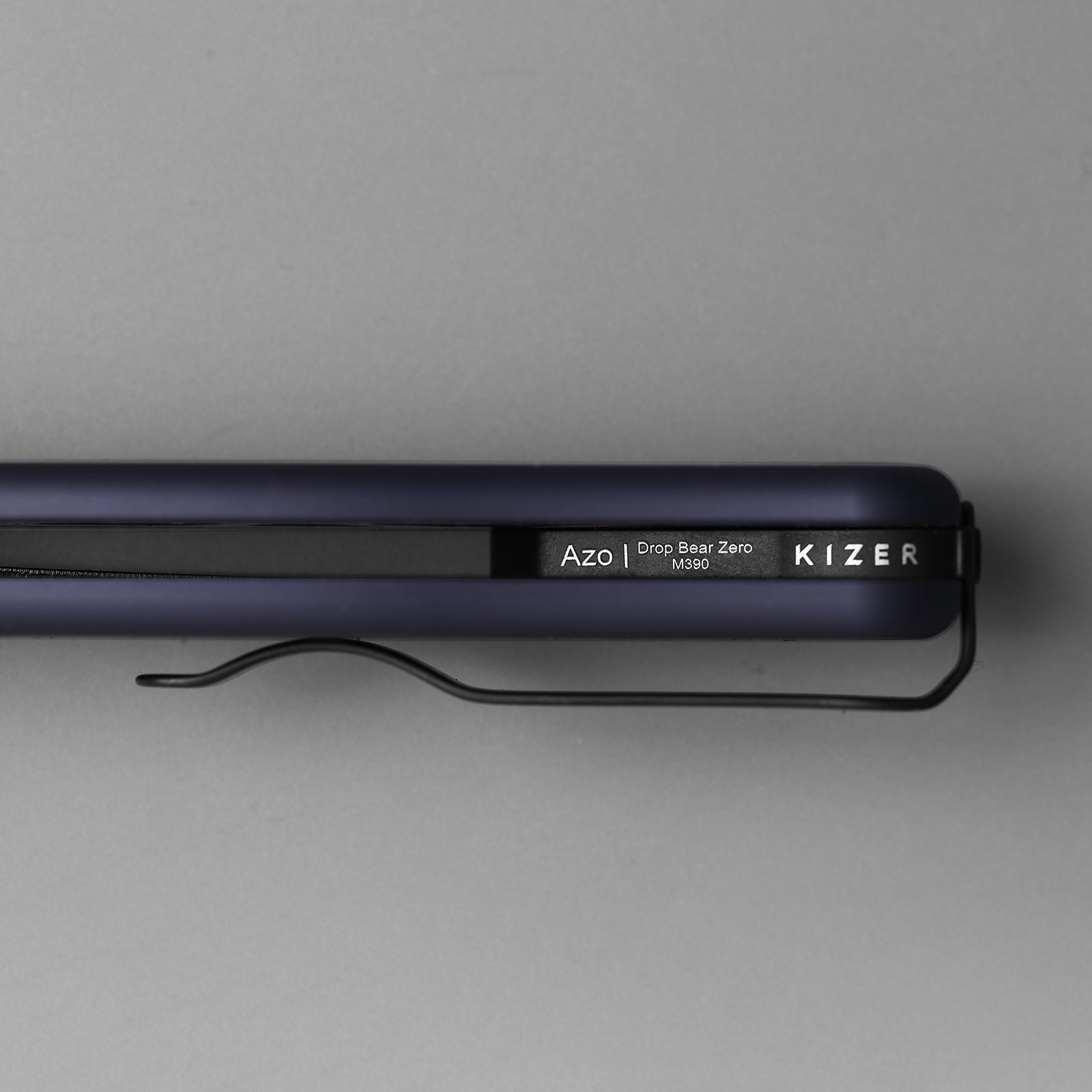 Drop Bear® Zero | Kizer Button Liner Lock™ | Elmax + DLC Ultra + Hollow Grind | Aluminum | KizerB™ 3619BDA1