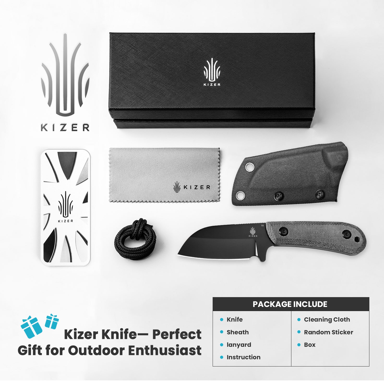 Deckhand | D2 | G10+Micarta | KizerV™ 1062A2