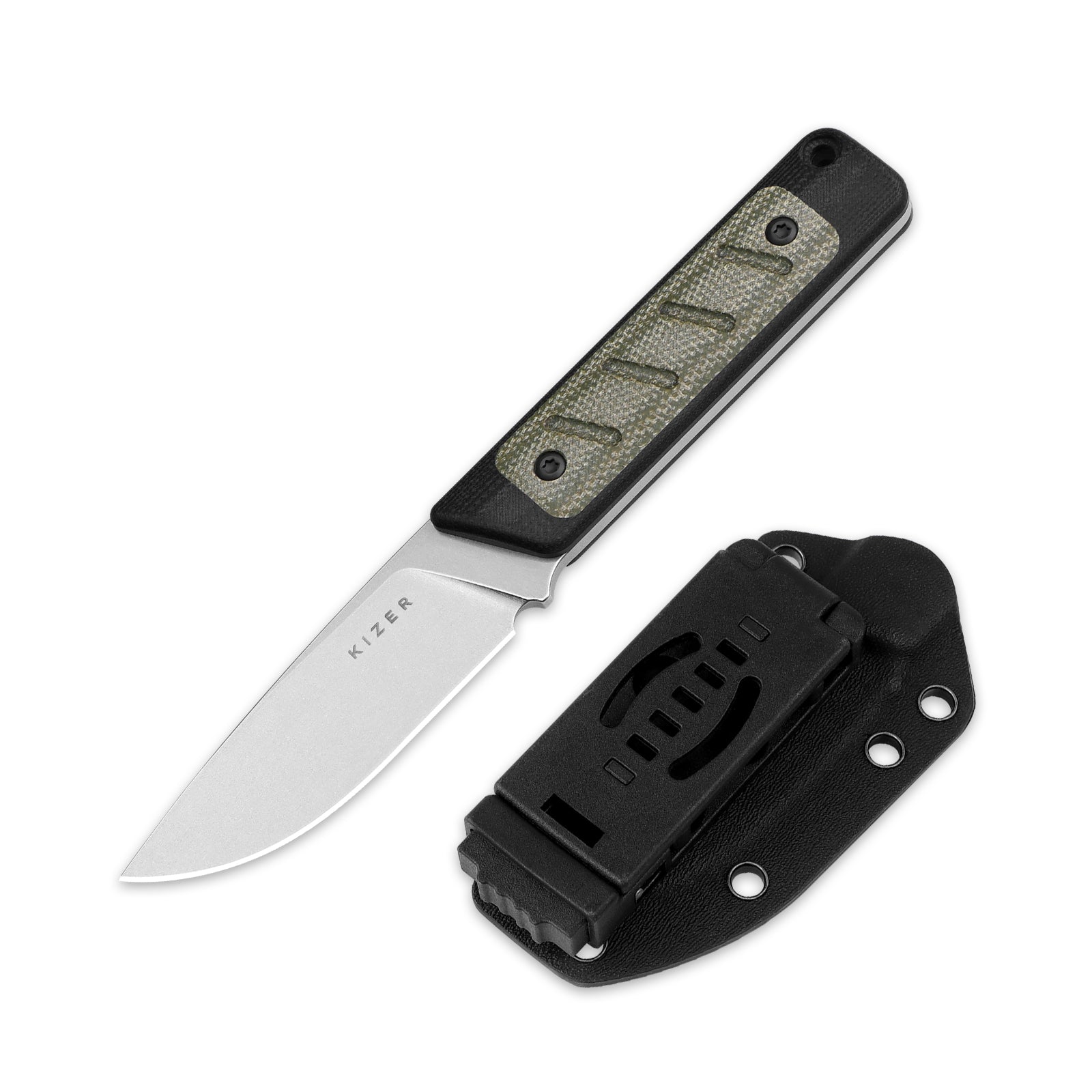 Smolt | 14C28N | Black G10 & Micarta | KizerV™ 1063A6