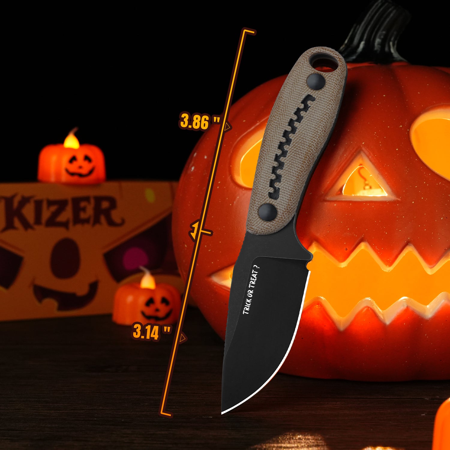 Halloween | Hare | D2 | Micarta & G10 | KizerV™ 1077HW1 | Limited