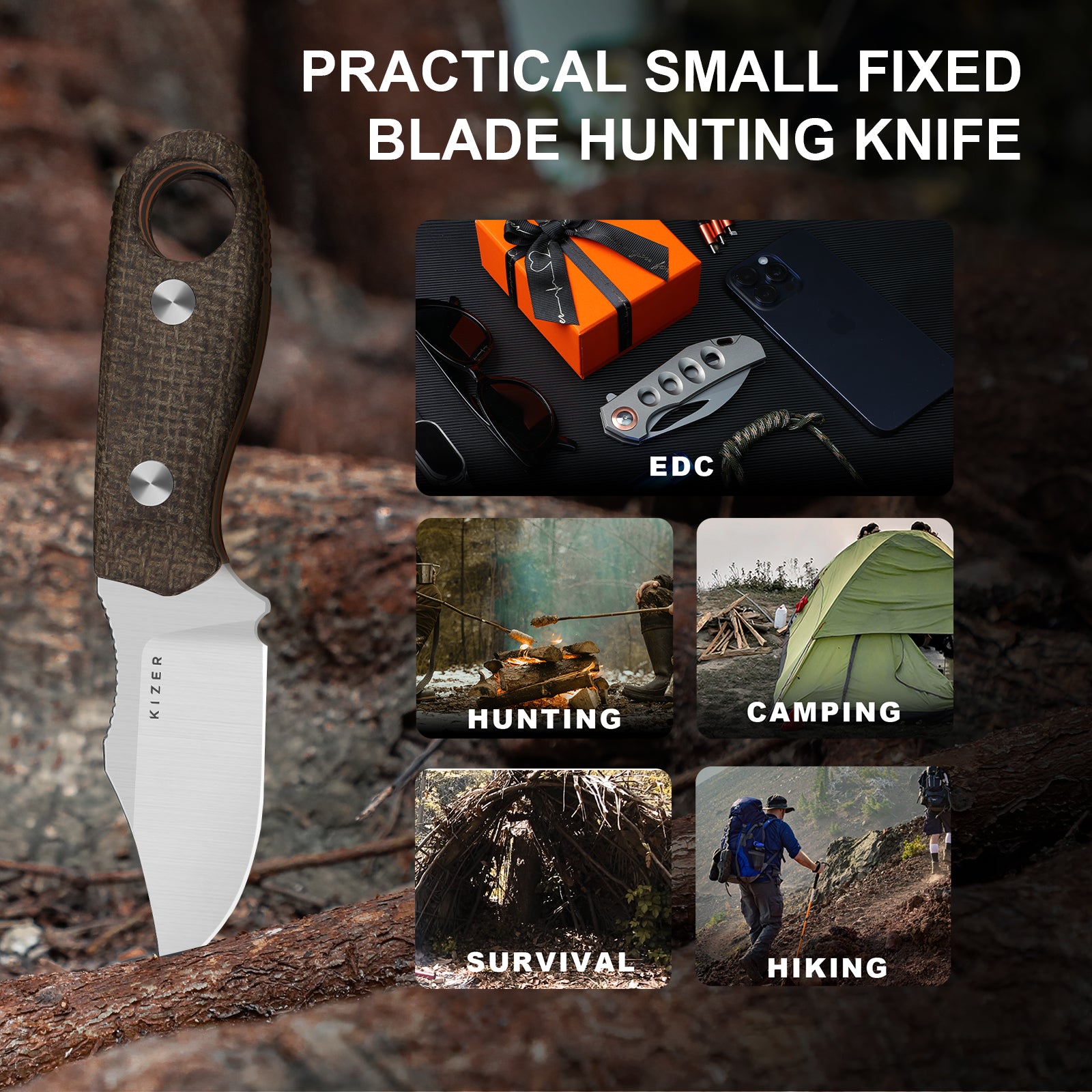 Beaver 2 | AEB-L | Micarta & G10 | KizerV™ 1078A4