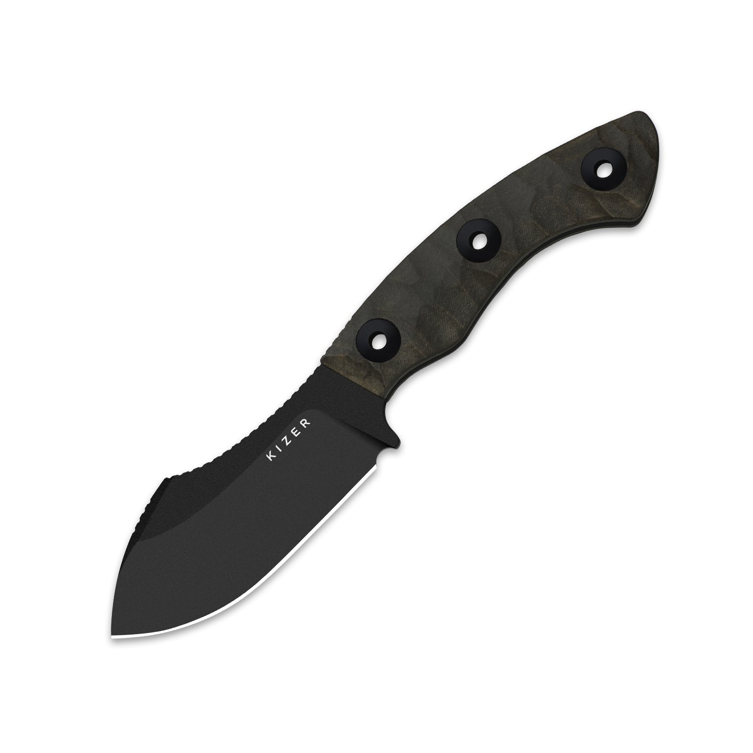 Rook | 10V | Richlite | Fixed Blade | KizerV™ 1090A1