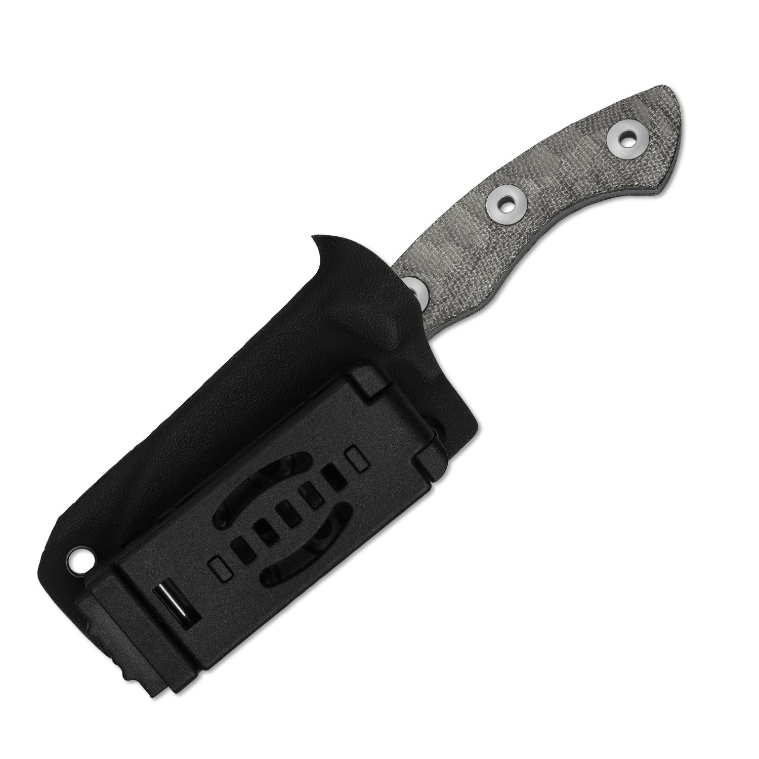 Rook | 3-layer Composite Steel | Norplex UltreX Micarta | Fixed Blade | KizerV™ 1090A2