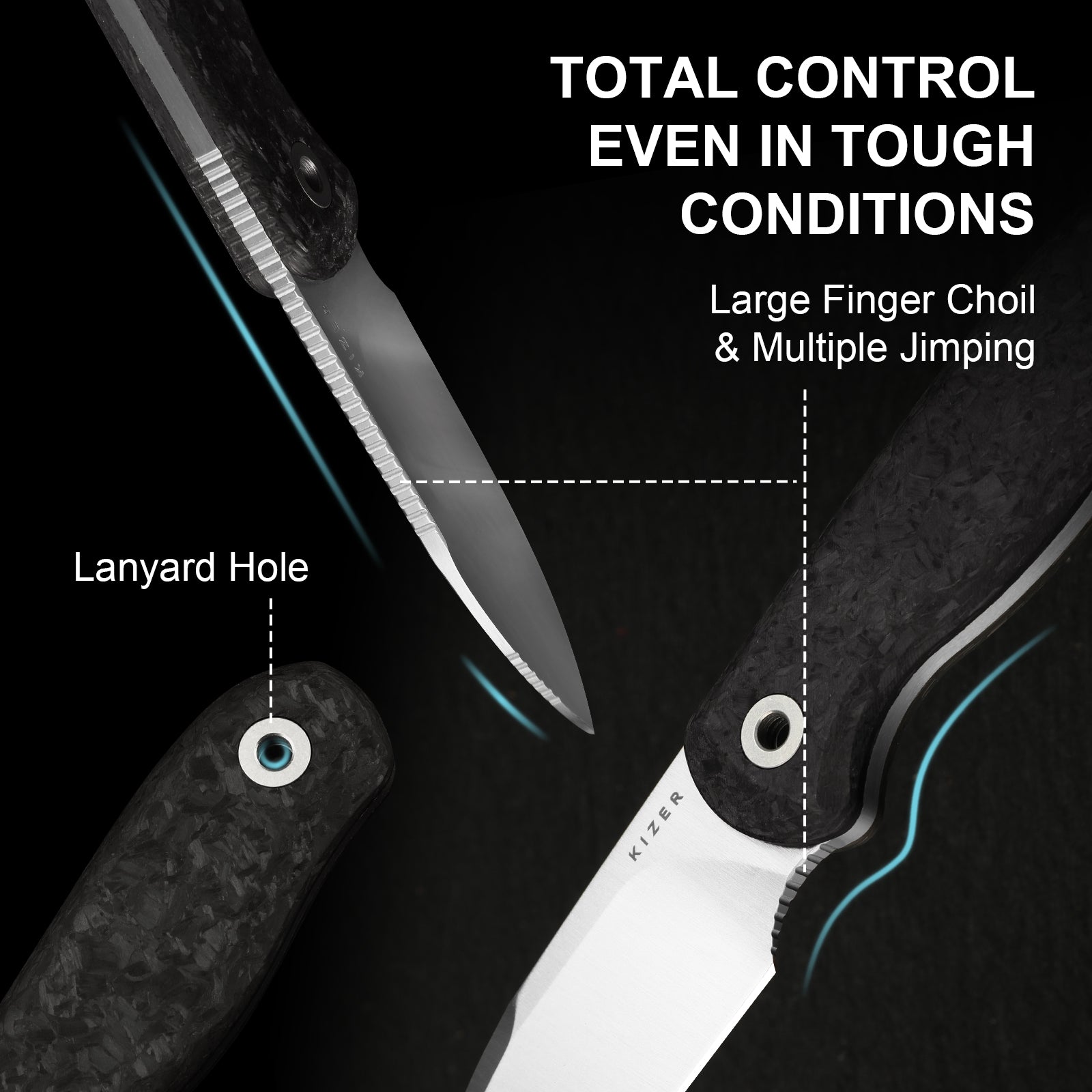 Drop Bear® Fix | M390 | Carbon Fiber | KizerB™ 1094A3