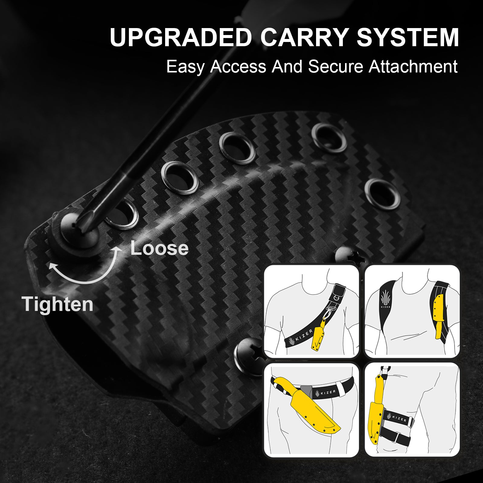 Drop Bear® Fix | M390 | Carbon Fiber | KizerB™ 1094A3