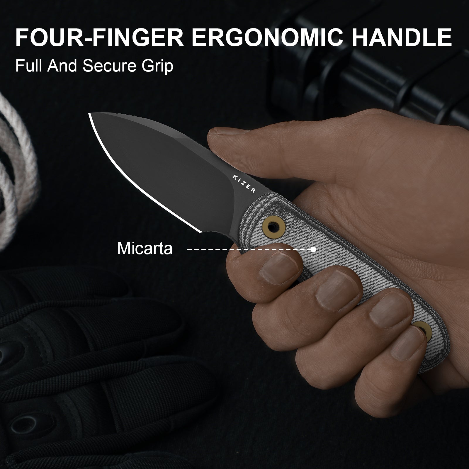 Drop Bear® Fix | S45VN | Micarta | KizerB™ 1094A4