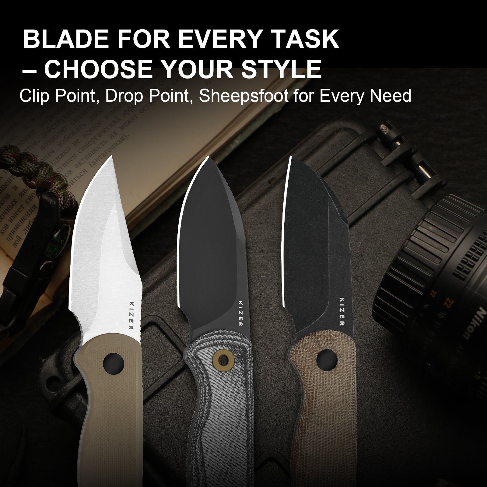 Drop Bear® Fix | S45VN | Micarta | KizerB™ 1094A4