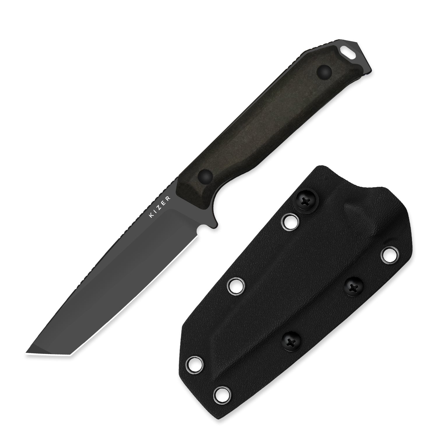 Begleiter® Fix | 3V+Hollow Grind | Richlite (Chocolate Glacier) | Hollow Grind | KizerV™ 1045MT1