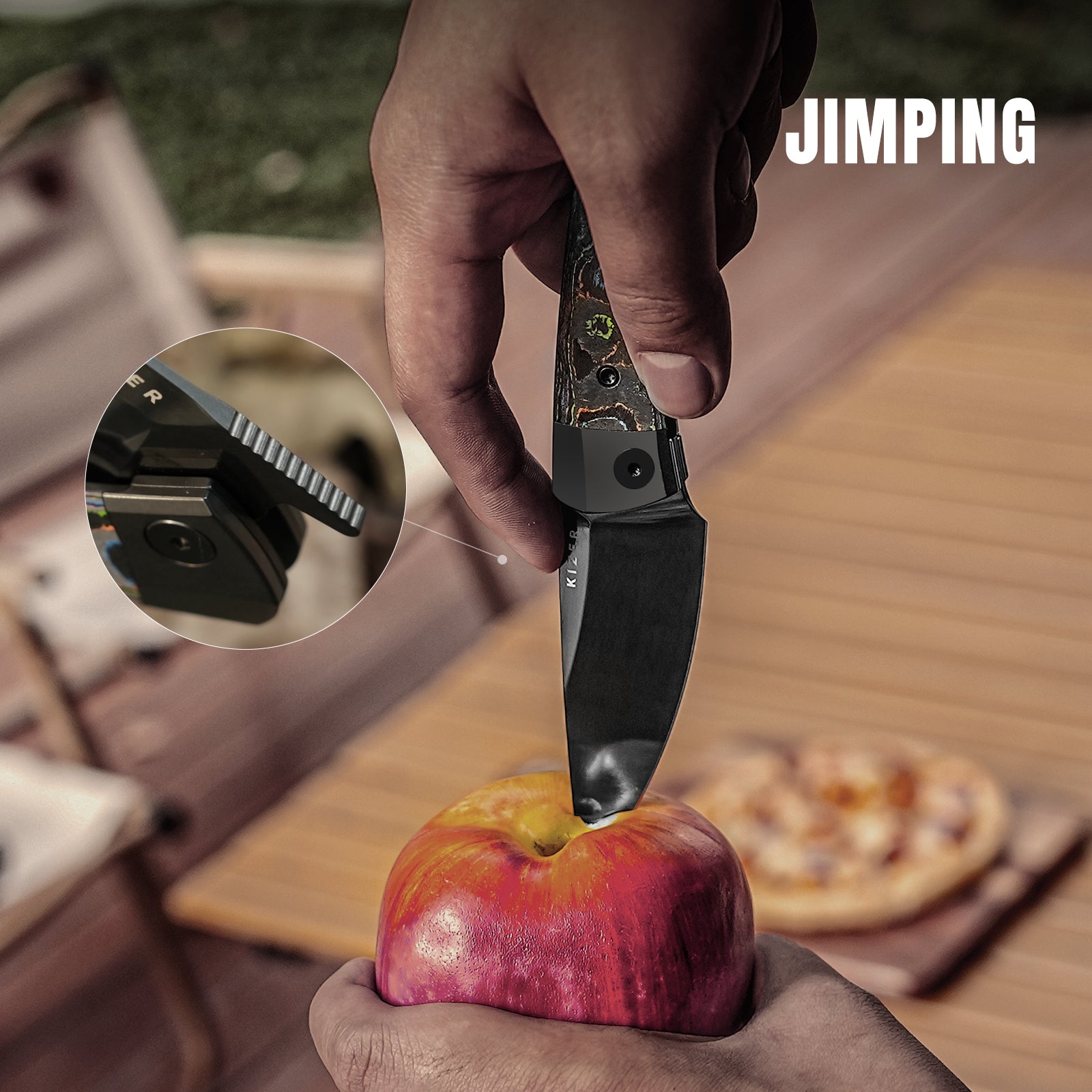 Mini MoMo | S35VN | Titanium+Camo Carbon 80‘s | Ki3663A2