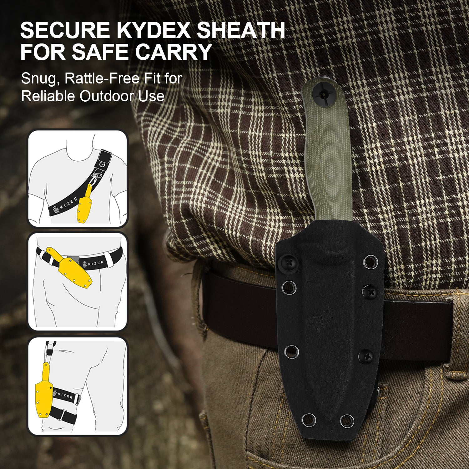 Drop Bear® Fix 3 | 14C28N | Micarta | KizerV™ 1101A2