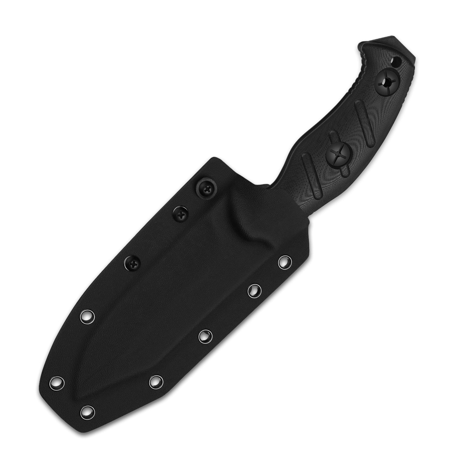 Sheepdog® Survival | 5.5mm x 5.28" | Hammer Pommel & Bow Drill Divot | Black Coated 1095 Steel | KizerV™ 1105A3