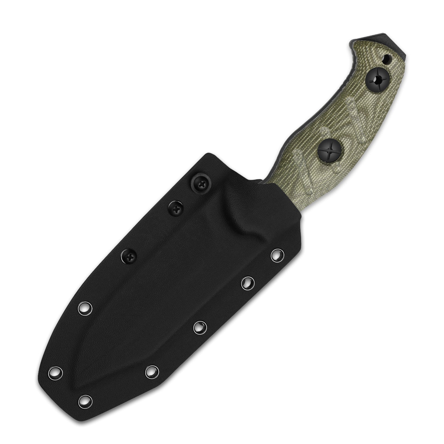 Sheepdog® Survival | 5.5mm x 5.28" | Hammer Pommel & Bow Drill Divot | Black Coated 1095 Steel | KizerV™ 1105A4
