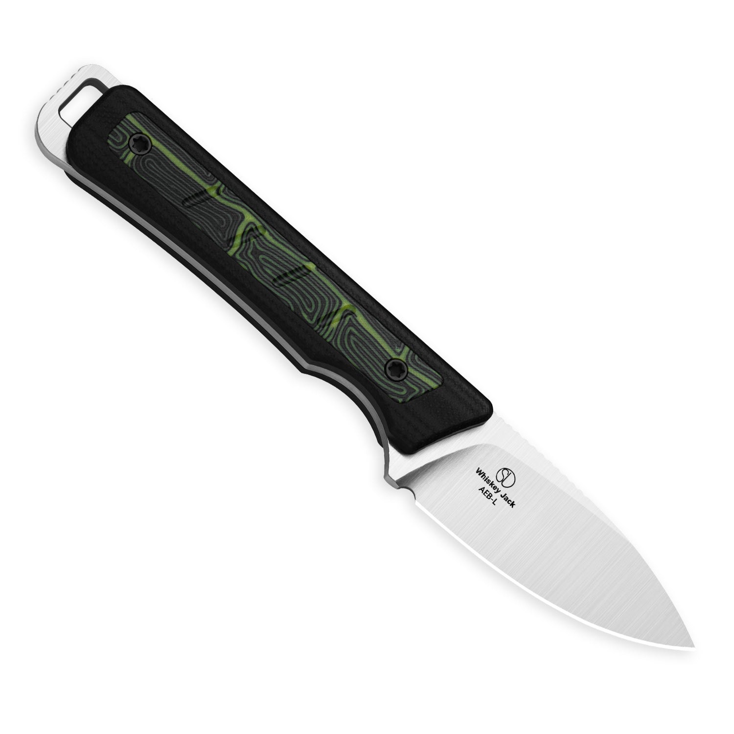 Whiskey Jack | AEB-L | G10 & Damascus G10 | Skeletonized Tang | KizerV™ 1108A3