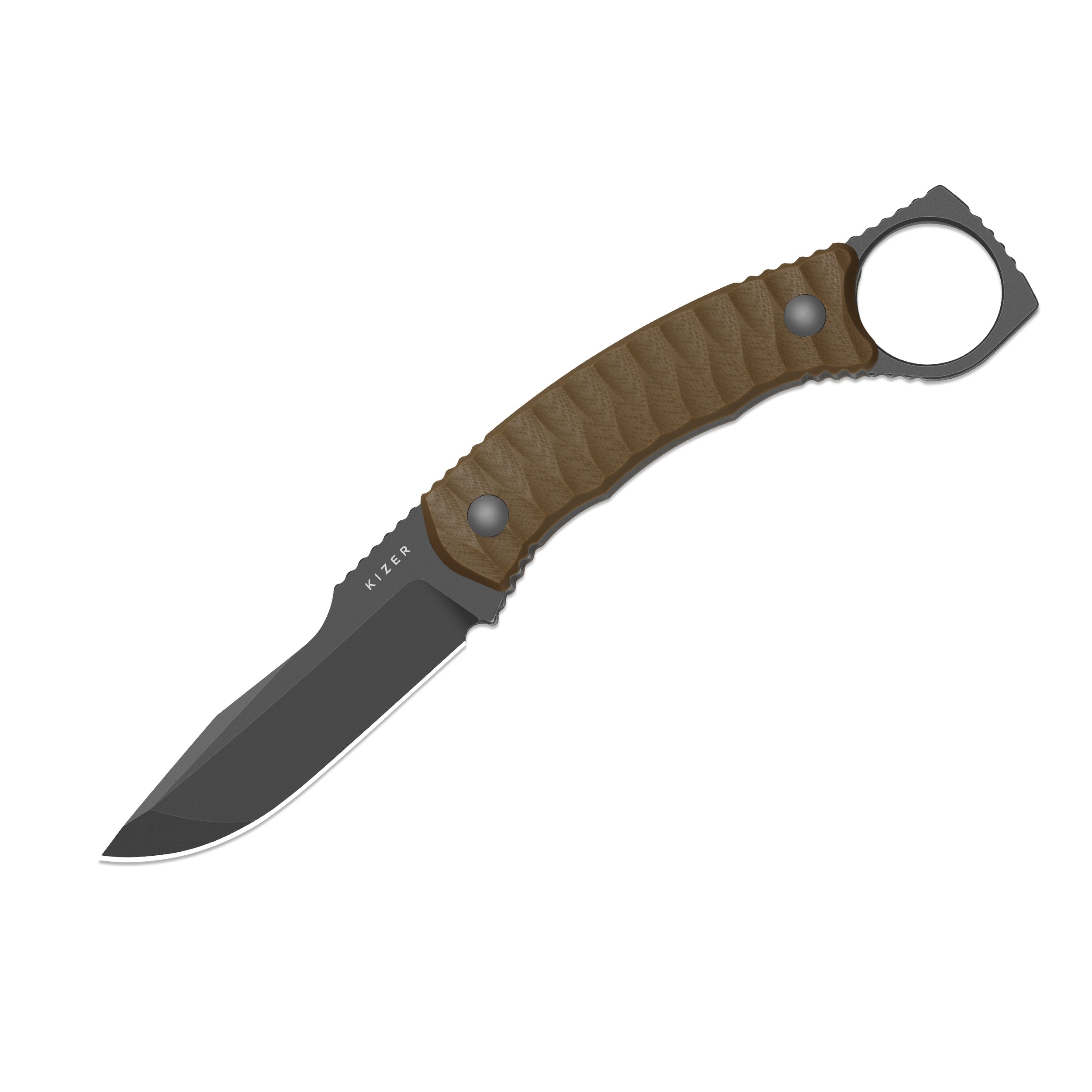 Billy Bones | Deep-Grooved G10 Handle|Lightweight Tactical | AEB-L | Fixed Blade | KizerV™ 1115A2