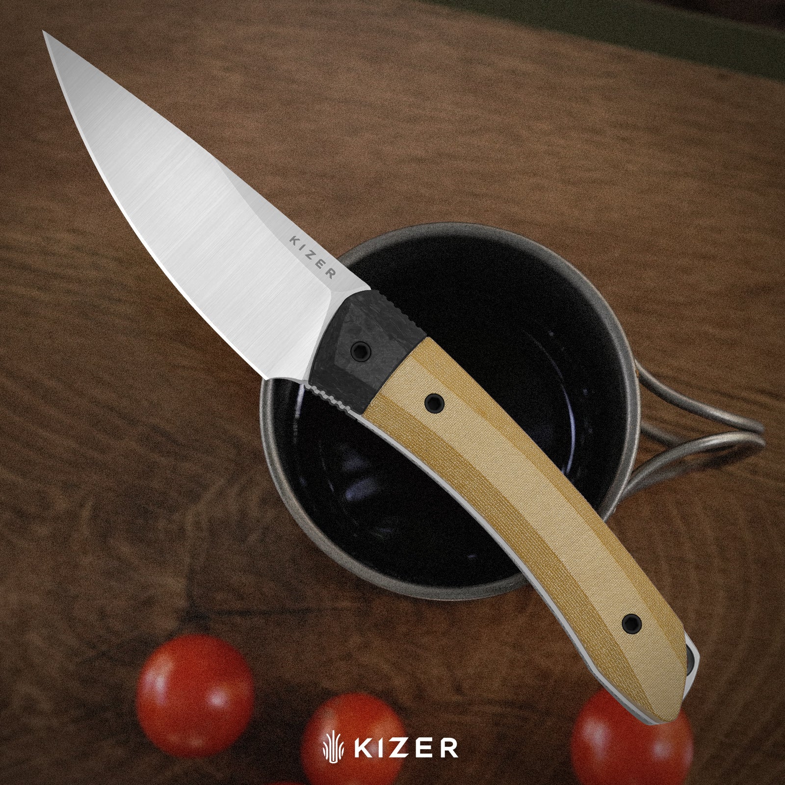 Momo Fix 3 | Norplex UltreX™ Micarta & Carbon Fiber | S35VN | KizerB™ 1124A2