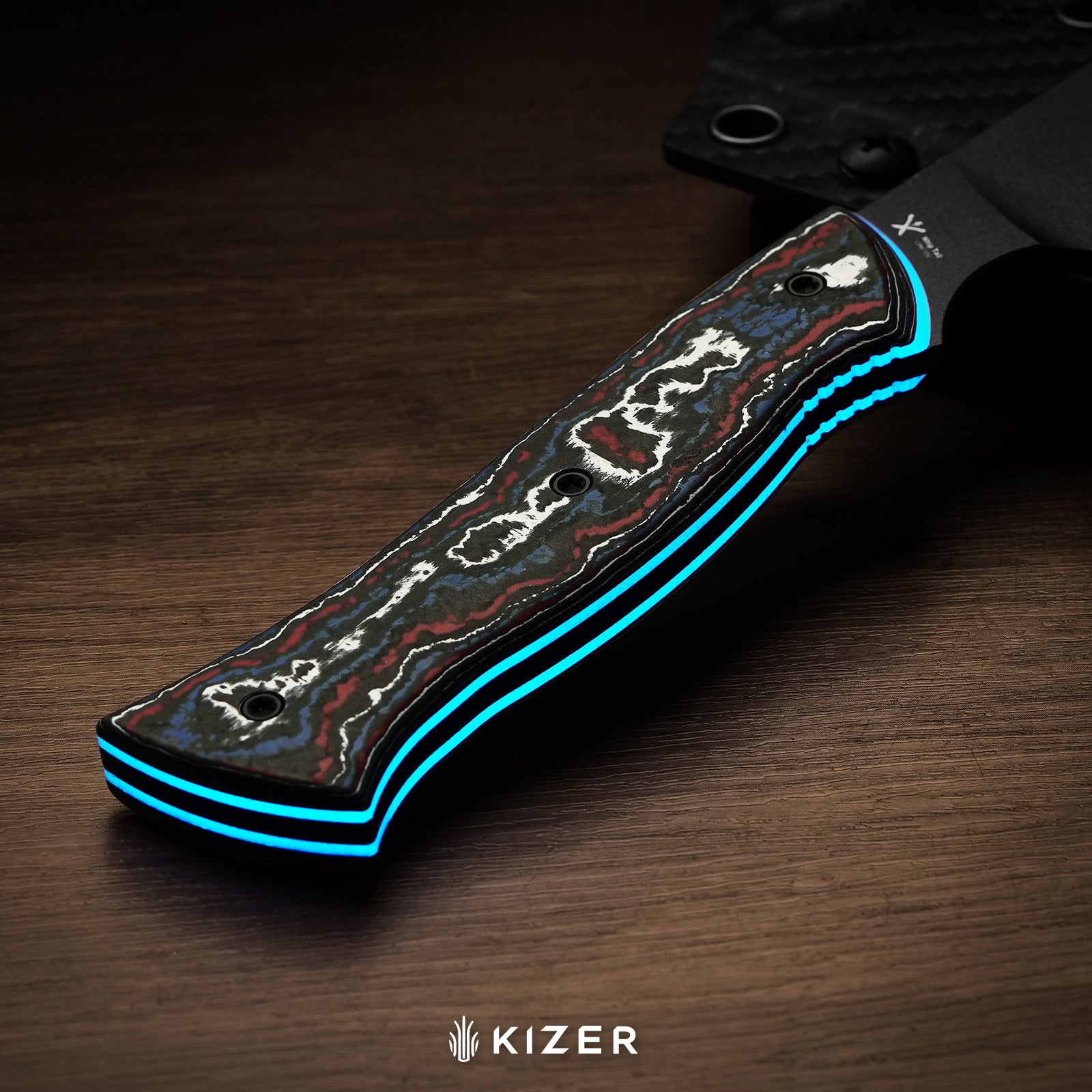 Whip Tail | Designed by Arc and Iron Knives | FatCarbon Nebula & GID G10 | CPM 10V | KizerB™1131A1
