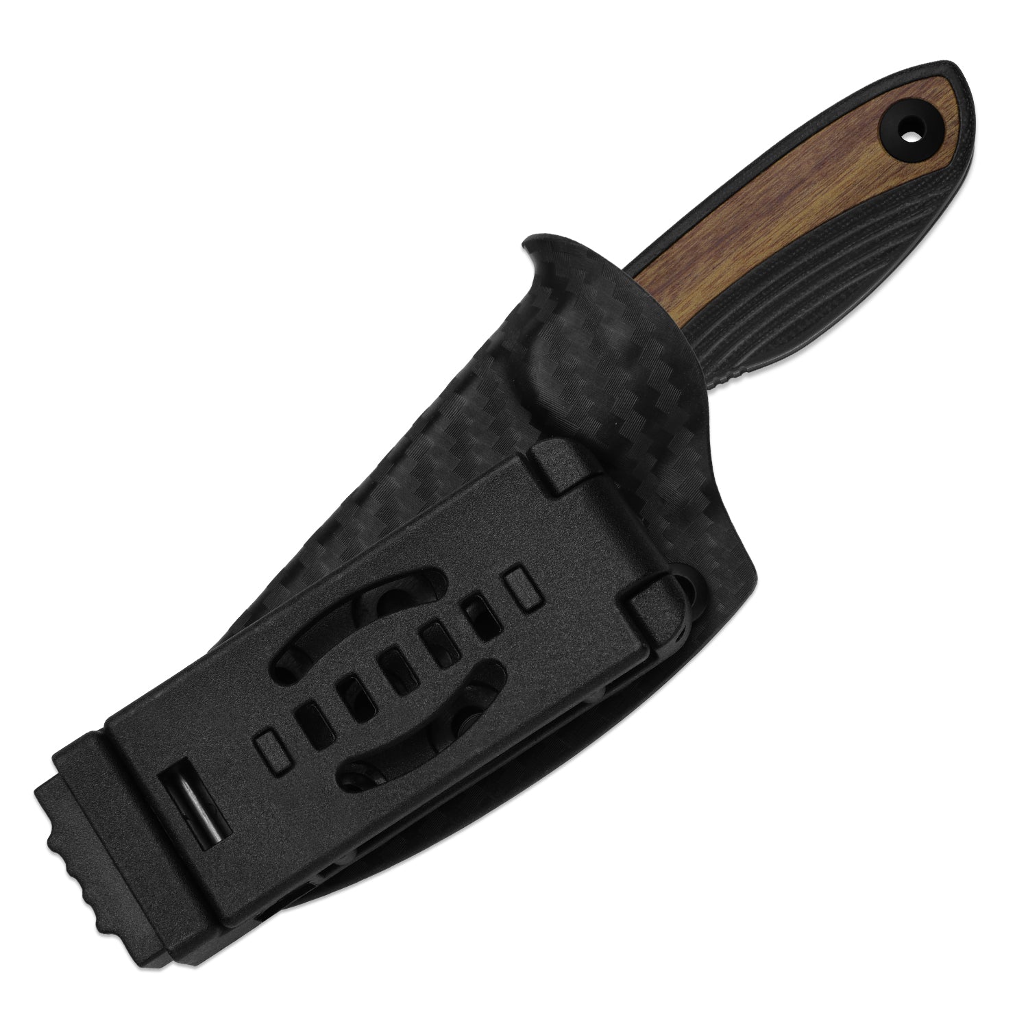 Finch | 3-layer Composite Steel | Black G10 & Mkuruti Wood | Fixed Blade | KizerB™ 1134A1