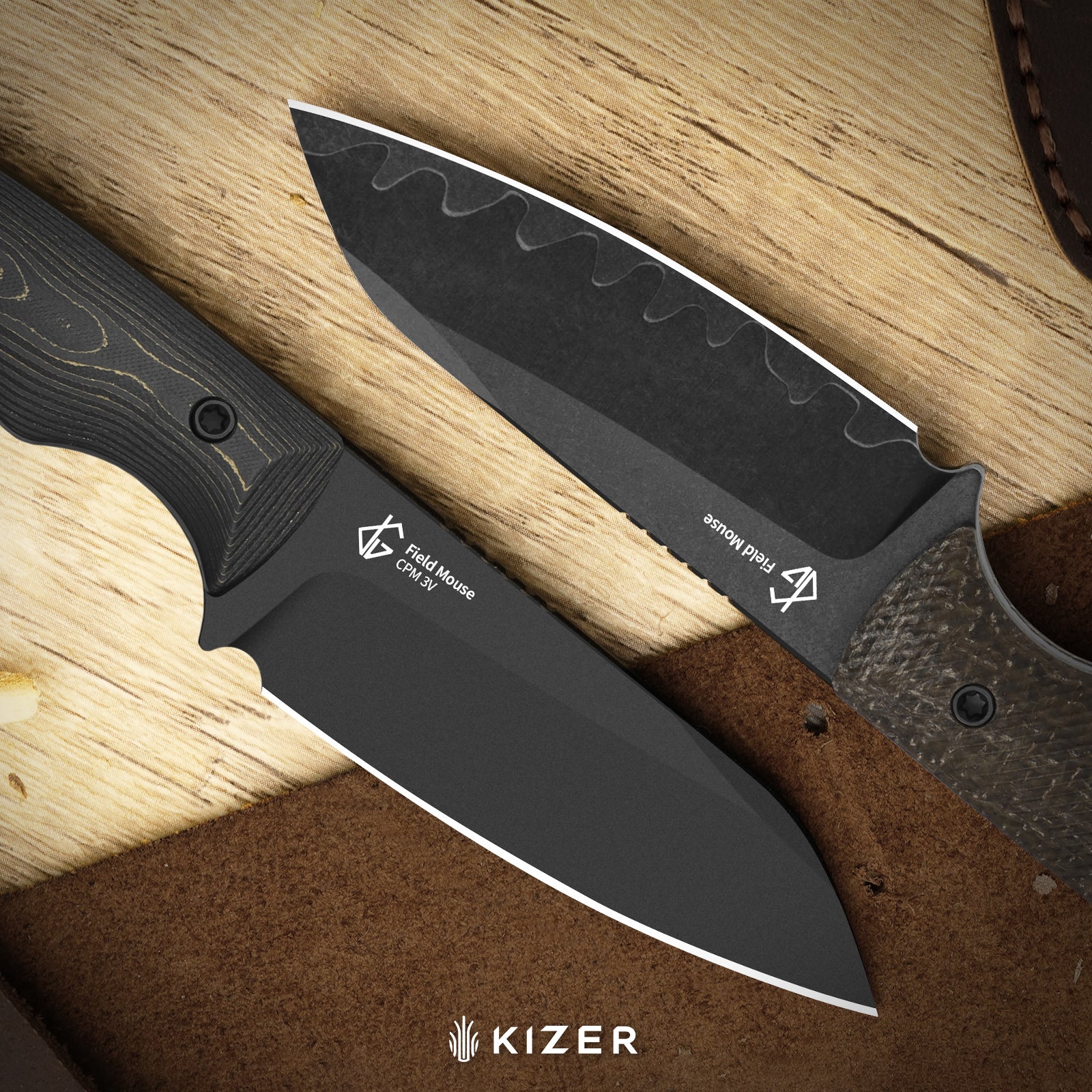 Field Mouse | 14C28N | Norplex UltreX™ Micarta | Fixed Blade | KizerV™ 1135A4