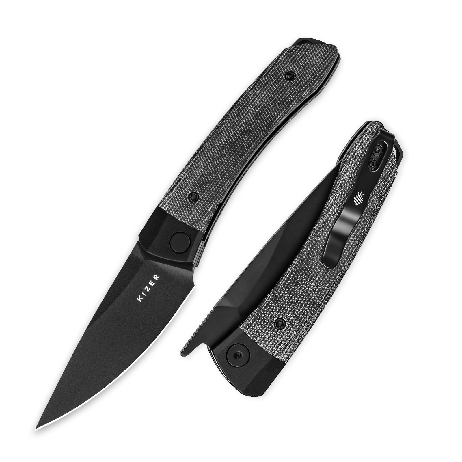 Mini Momo | 154CM | Aluminum+Micarta | KizerV™ 3663C2