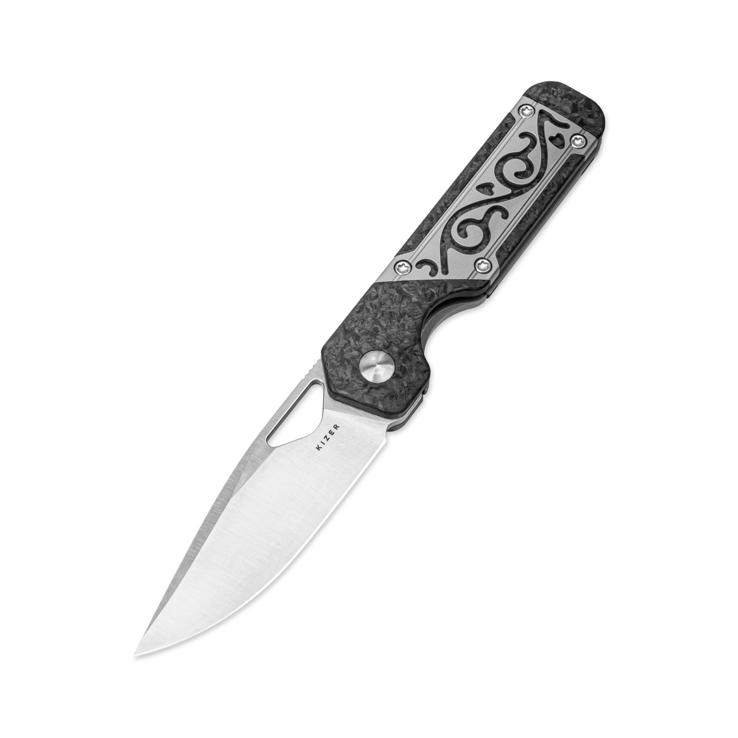 Mini Militaw® | S45VN | Titanium+Carbon Fiber | KizerB™ 3634SA4