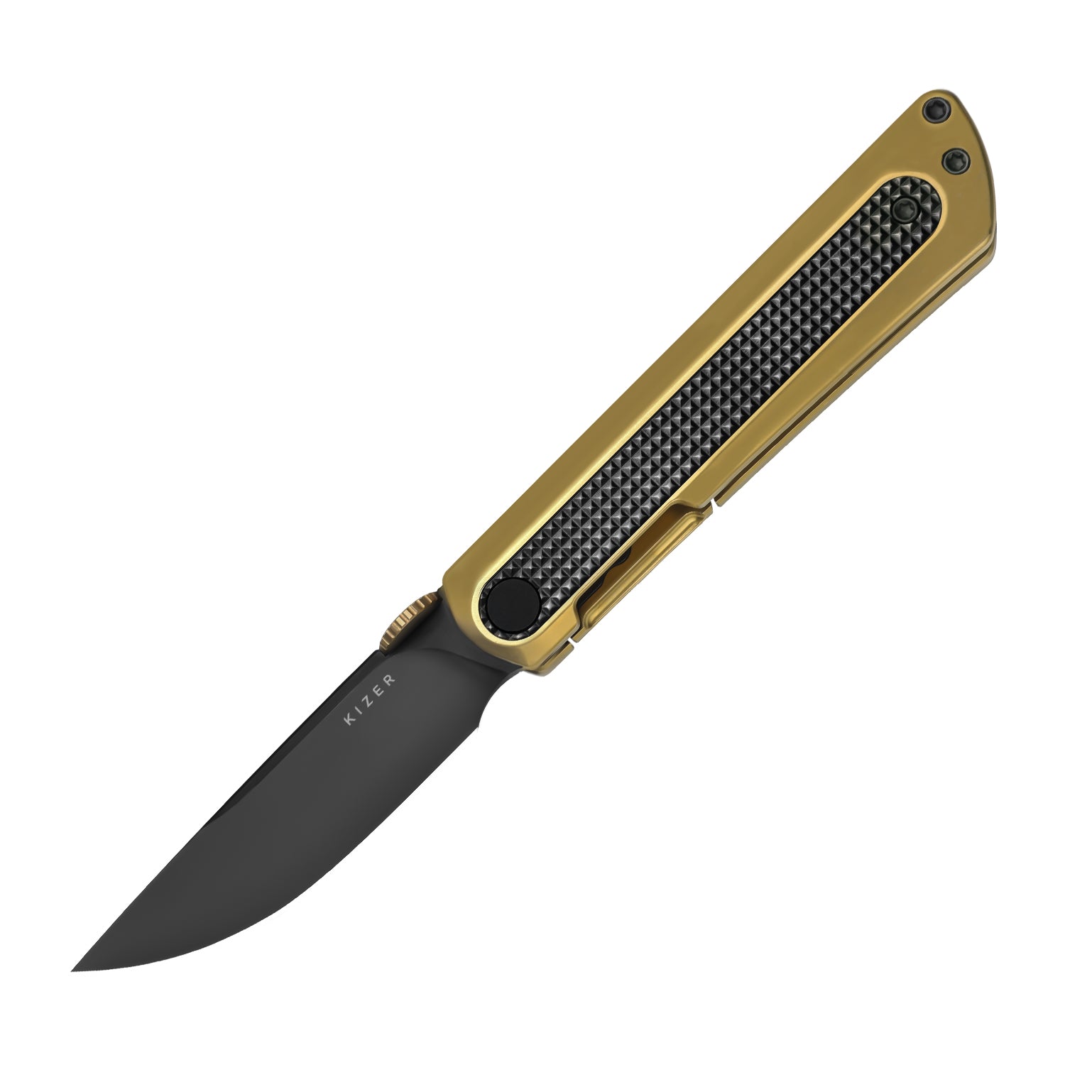 Quoll | S45VN | Titanium & Zirconium | Brushed | Matte DLC.Ultra | KizerB™ 3733A4