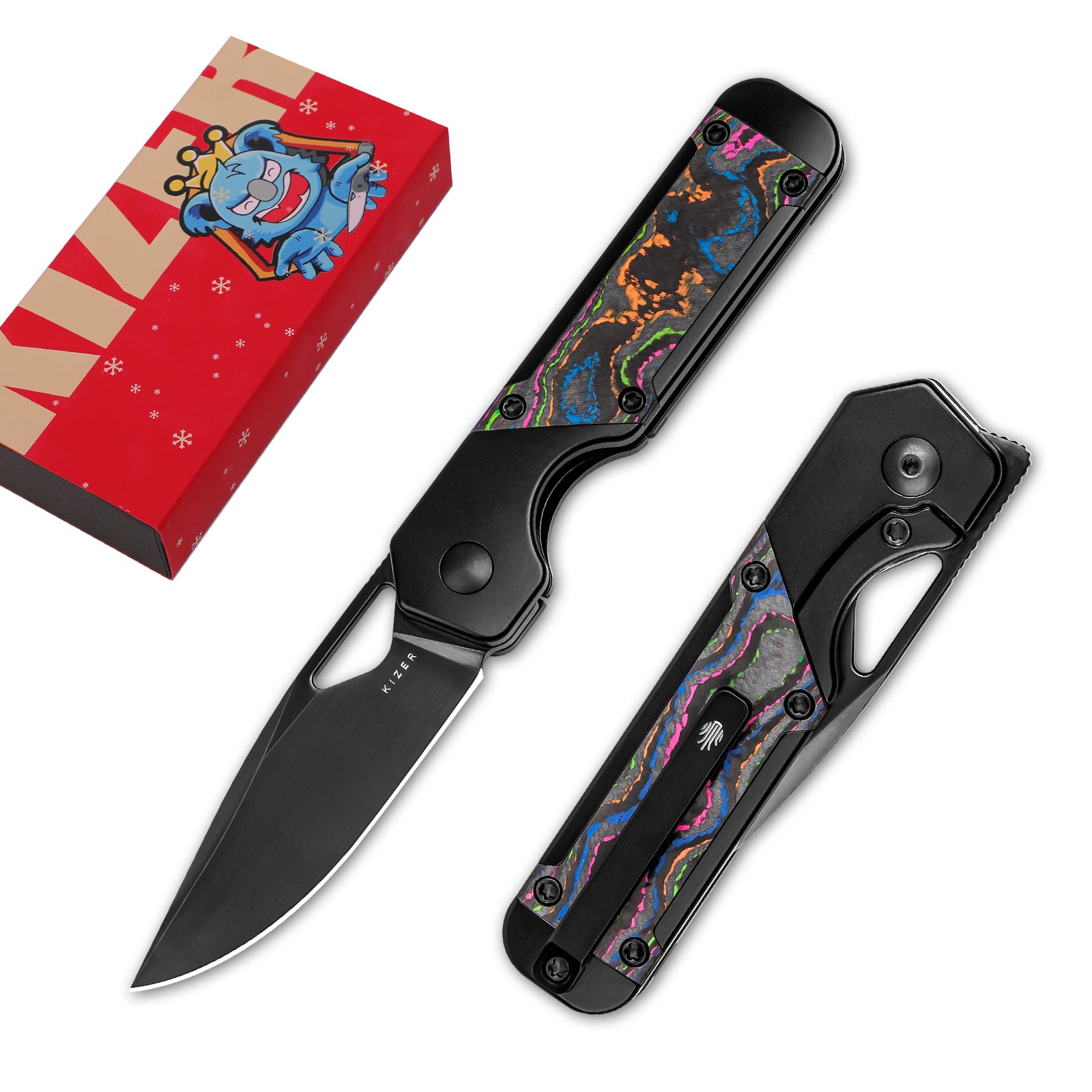 Mini Militaw® | M390 | Titanium+Camo Carbon| DLC | KizerB™ 3634SA1