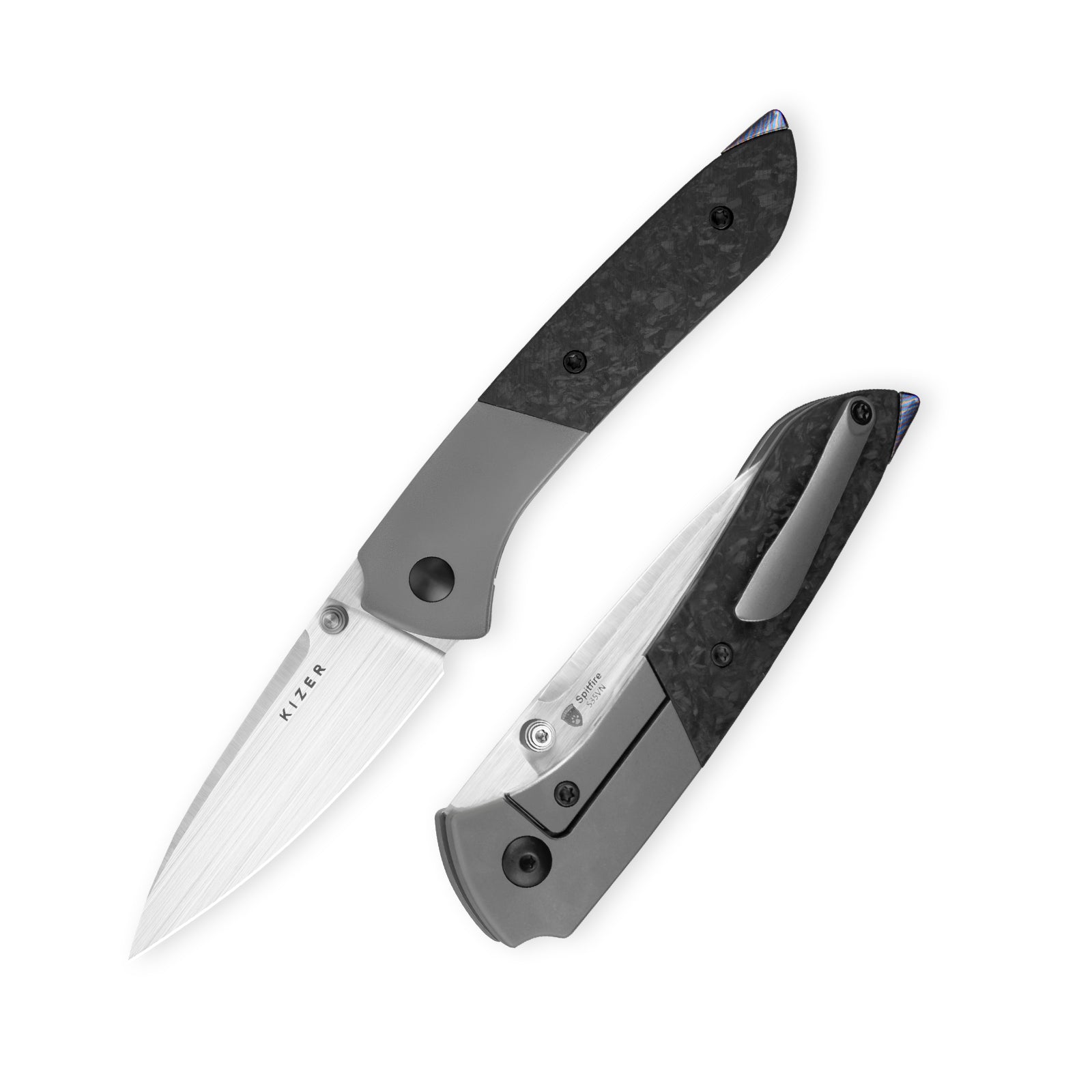 Spitfire | S35VN | Titanium & Carbon Fiber | KizerB™ 3690A1
