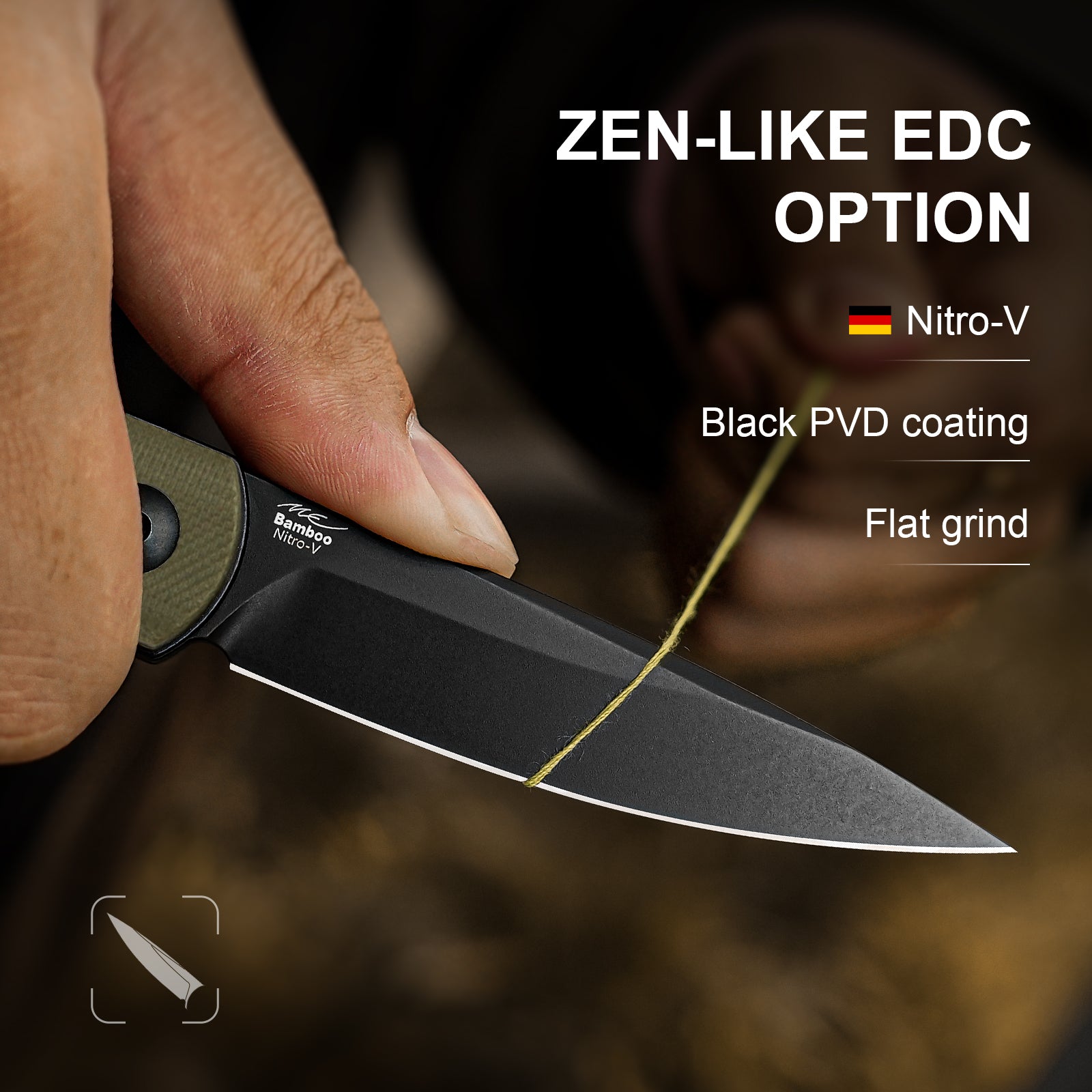 Bamboo | Nitro-V | G10(Olive Green) | KizerV™ 3722A2