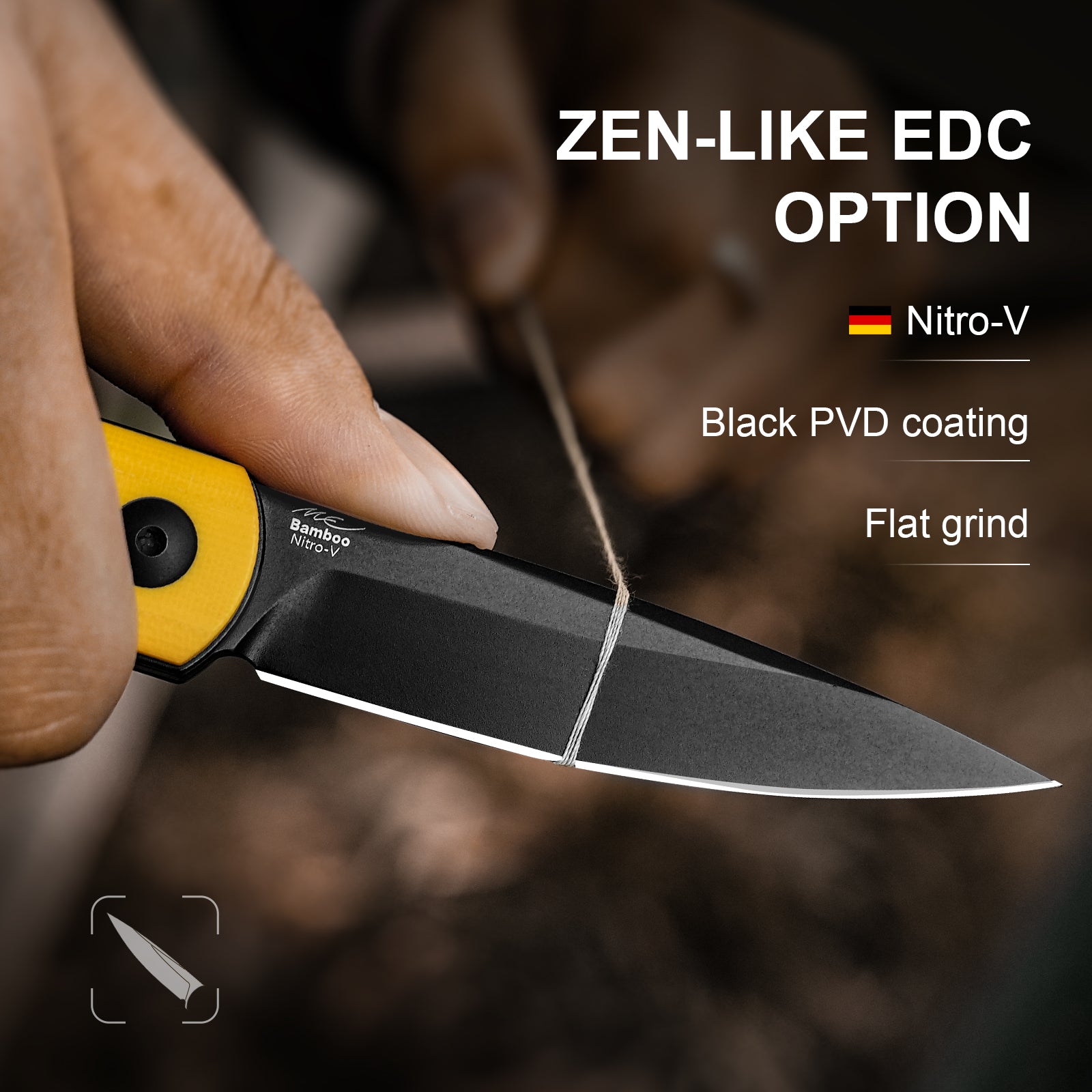 Bamboo | Nitro-V | G10(Yellow)| KizerV™ 3722A3