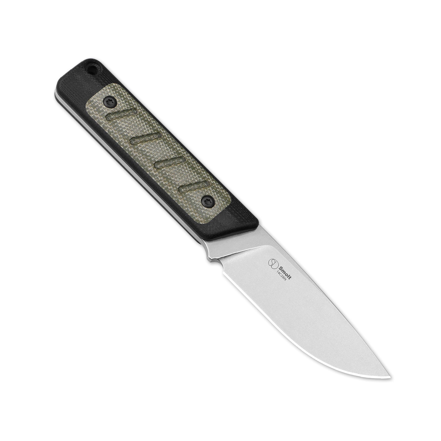 Smolt | 14C28N | Black G10 & Micarta | KizerV™ 1063A6