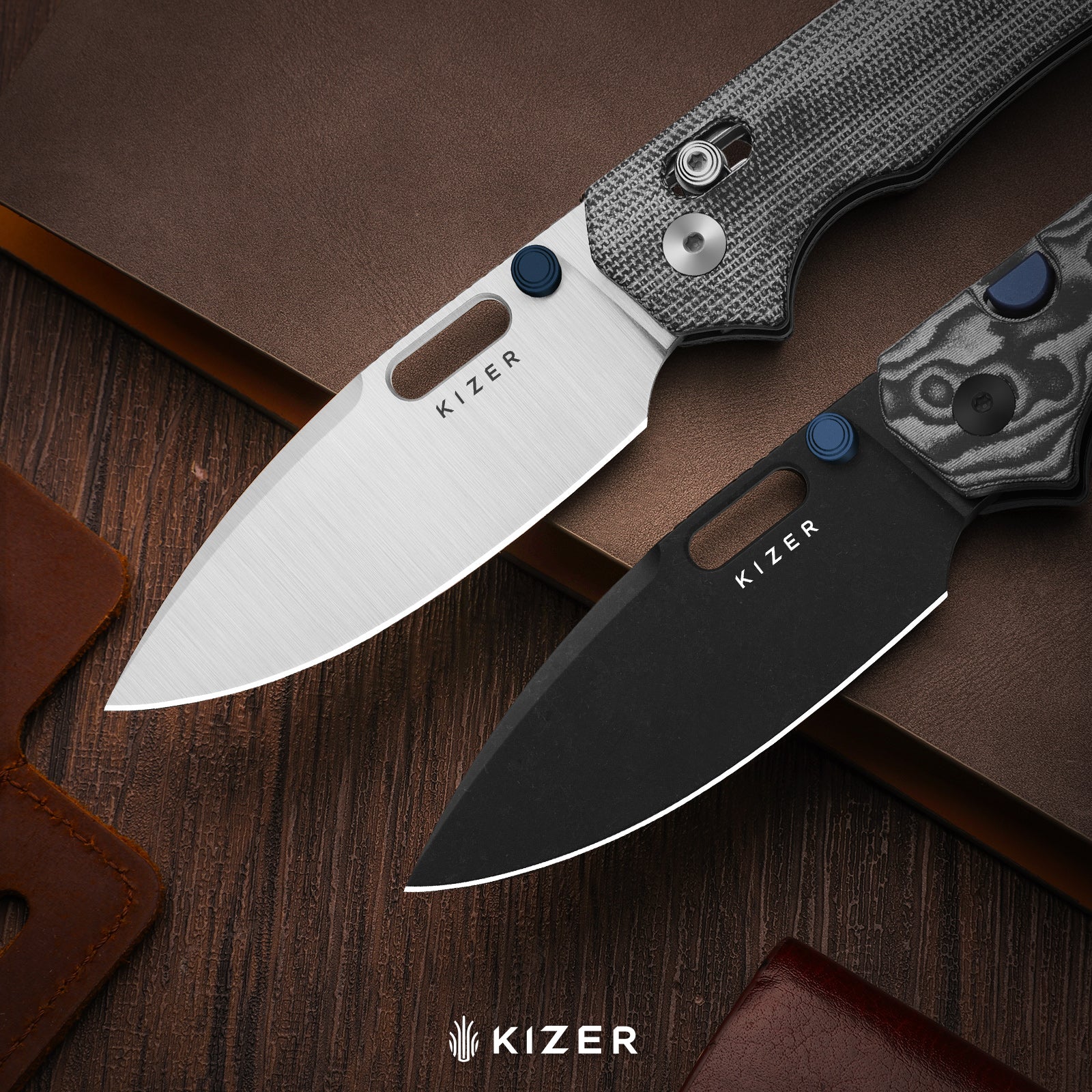 Outposter | Kizer Clutch Lock™ | Norplex UltreX™ Micarta | Nitro-V + Satin | KizerV™ 3802CDA1