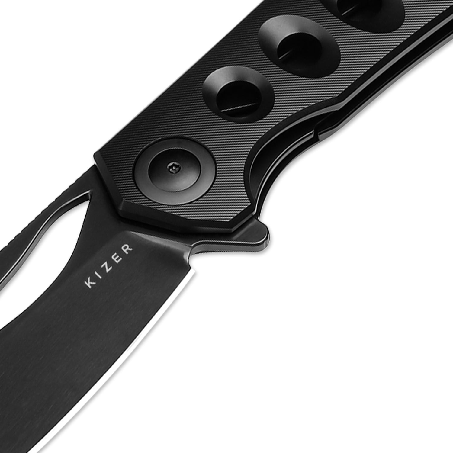 Hawk | M390 Polished DLC | Titanium | KizerB™ 4683A1