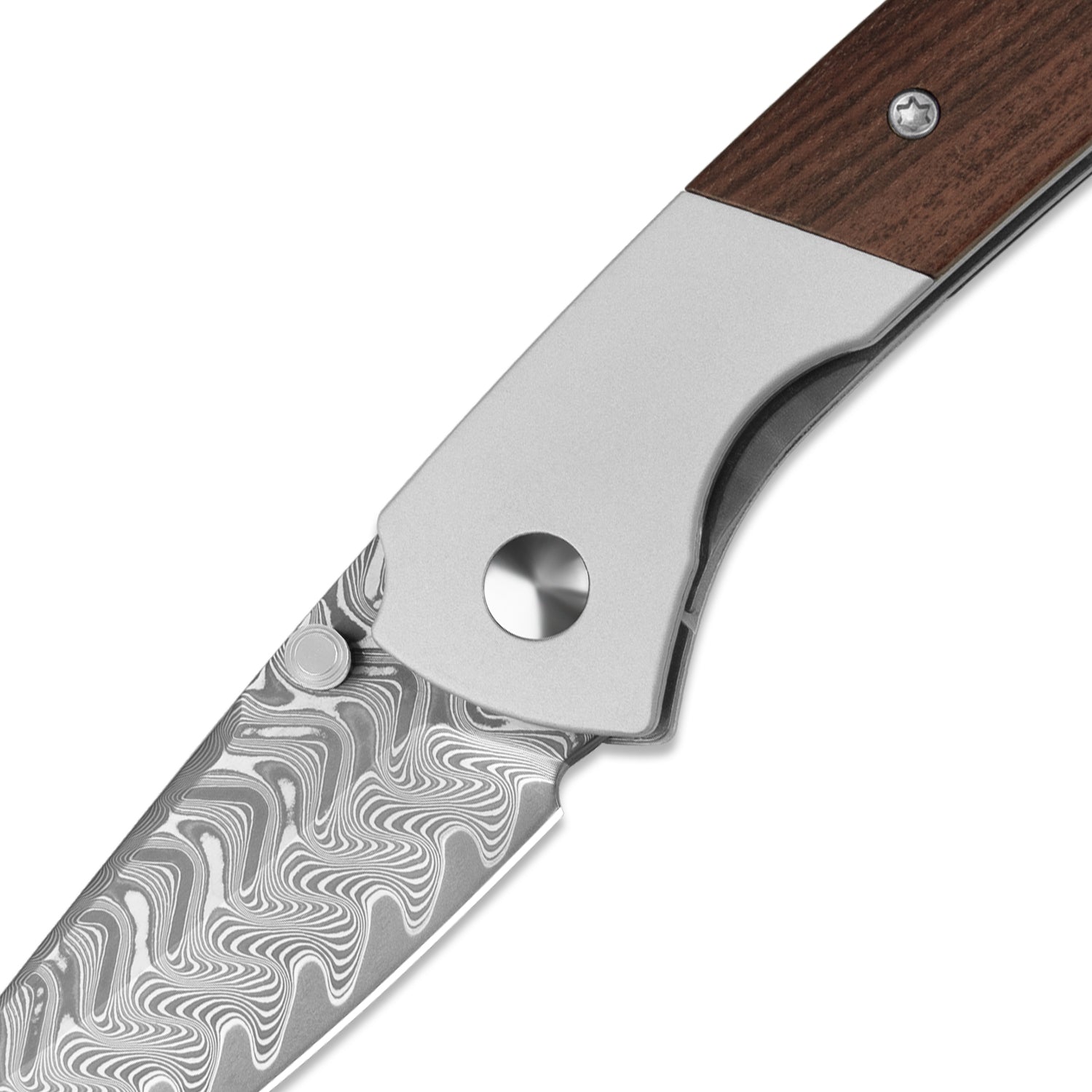 Spitfire | Damascus Steel | Aluminum & Mkuruti Wood | KizerV™ 3690A3