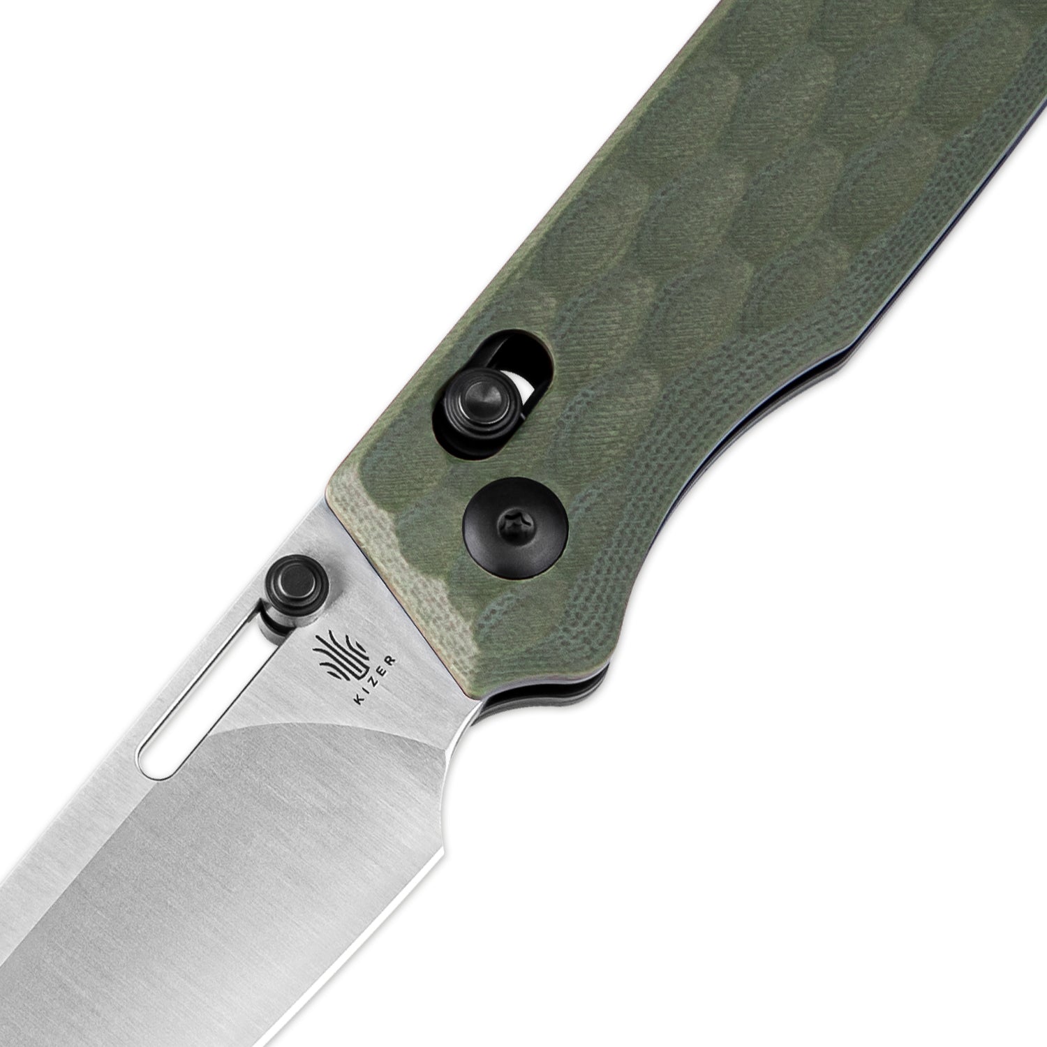 Task | 154CM | Green G10 . 3.04 " Satin | KizerV™ 3641C3