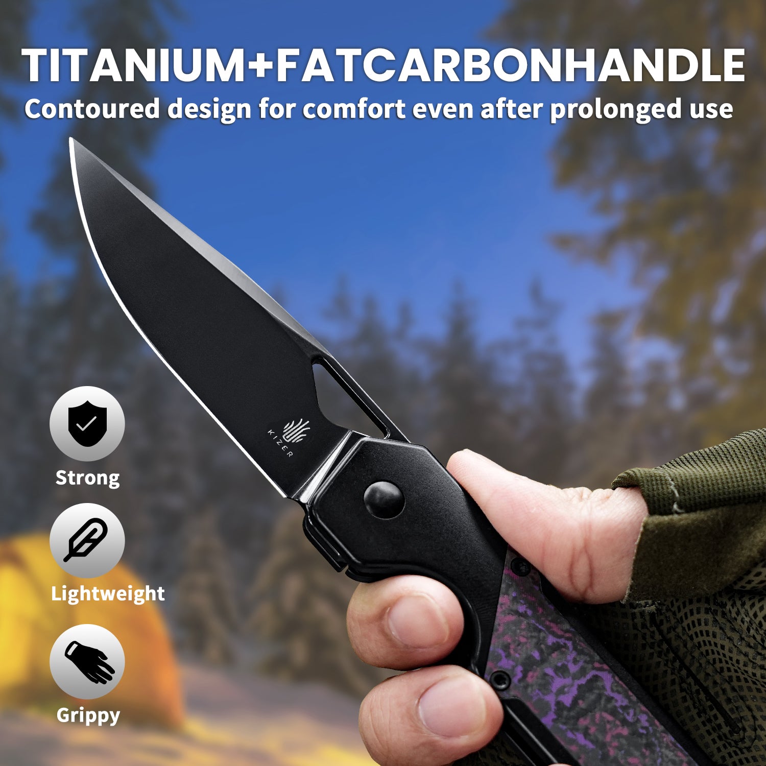 Militaw® | S45VN | Titanium+Fatcarbon | KizerB™ 3634A2