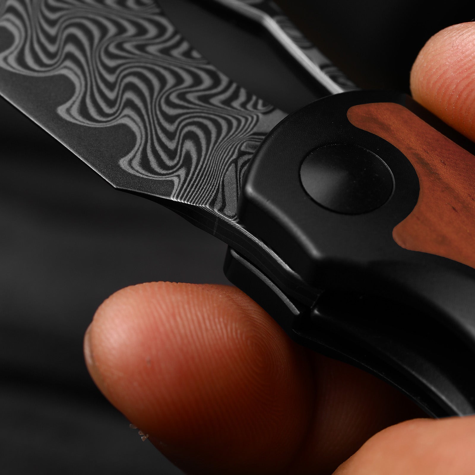 Allure | Balanced Form | S45VN | Micarta With Vortex Pattern | KizerB™ 4763LDA1