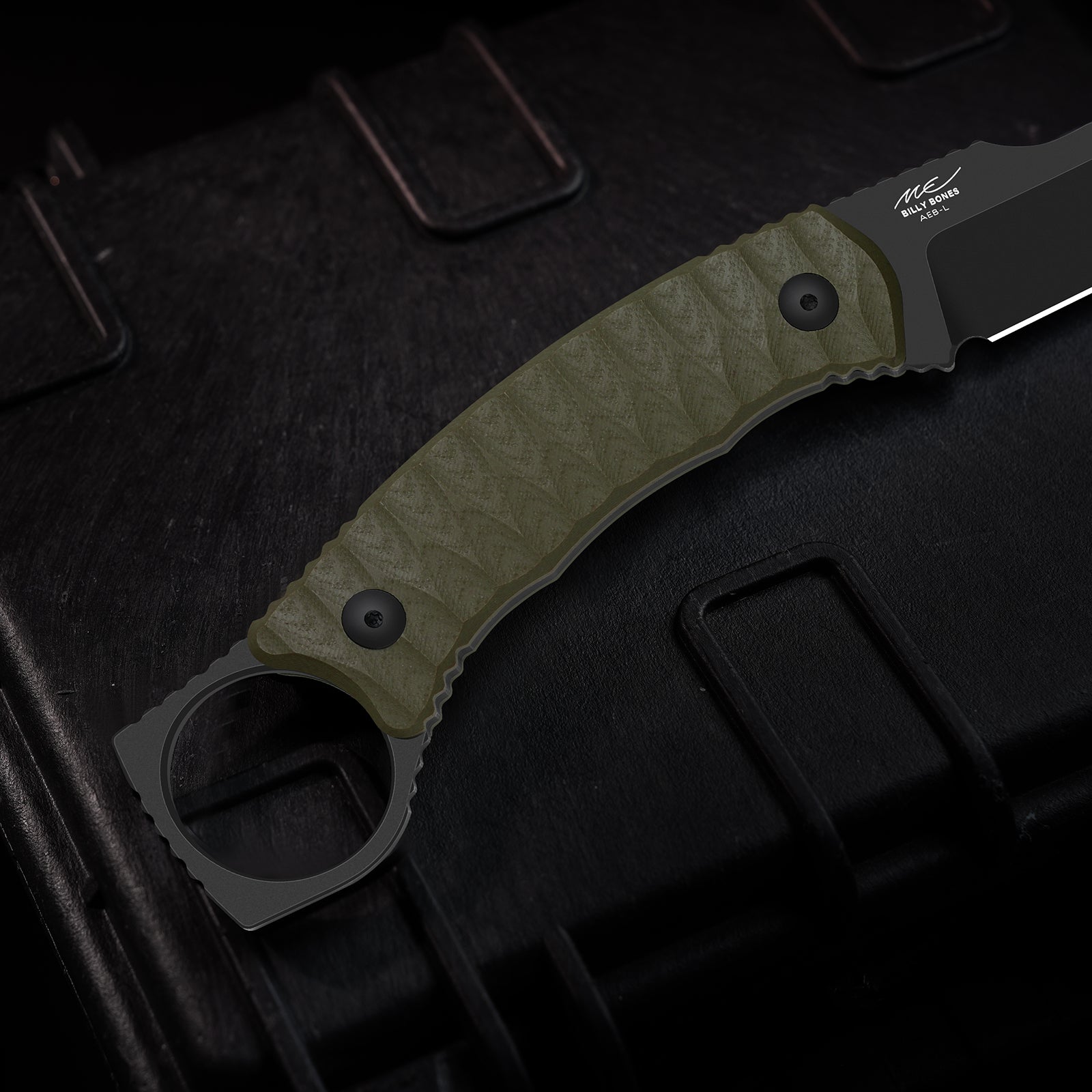 Billy Bones | Deep-Grooved G10 Handle|Lightweight Tactical | AEB-L | Fixed Blade | KizerV™ 1115A2