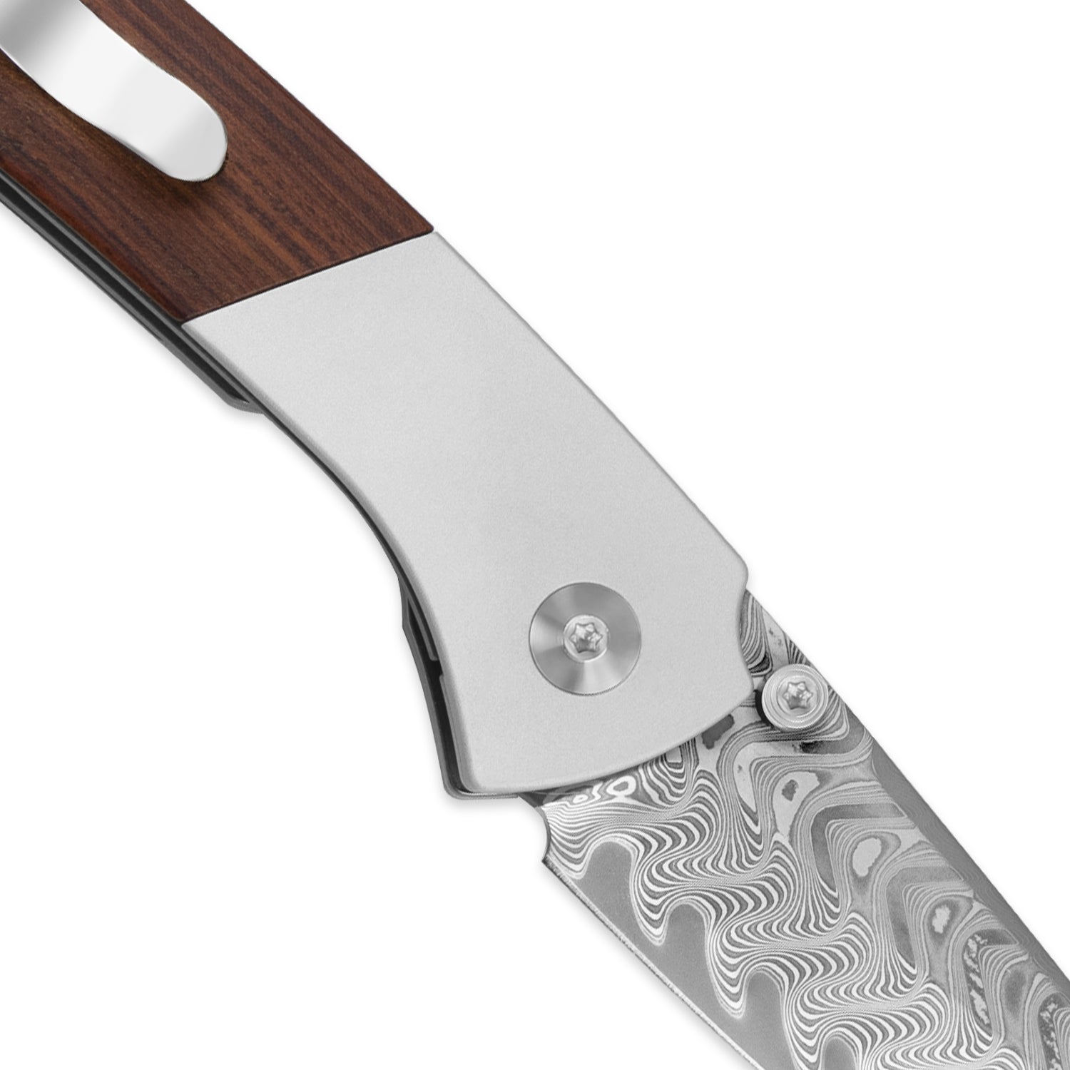Spitfire | Damascus Steel | Aluminum & Mkuruti Wood | KizerV™ 3690A3