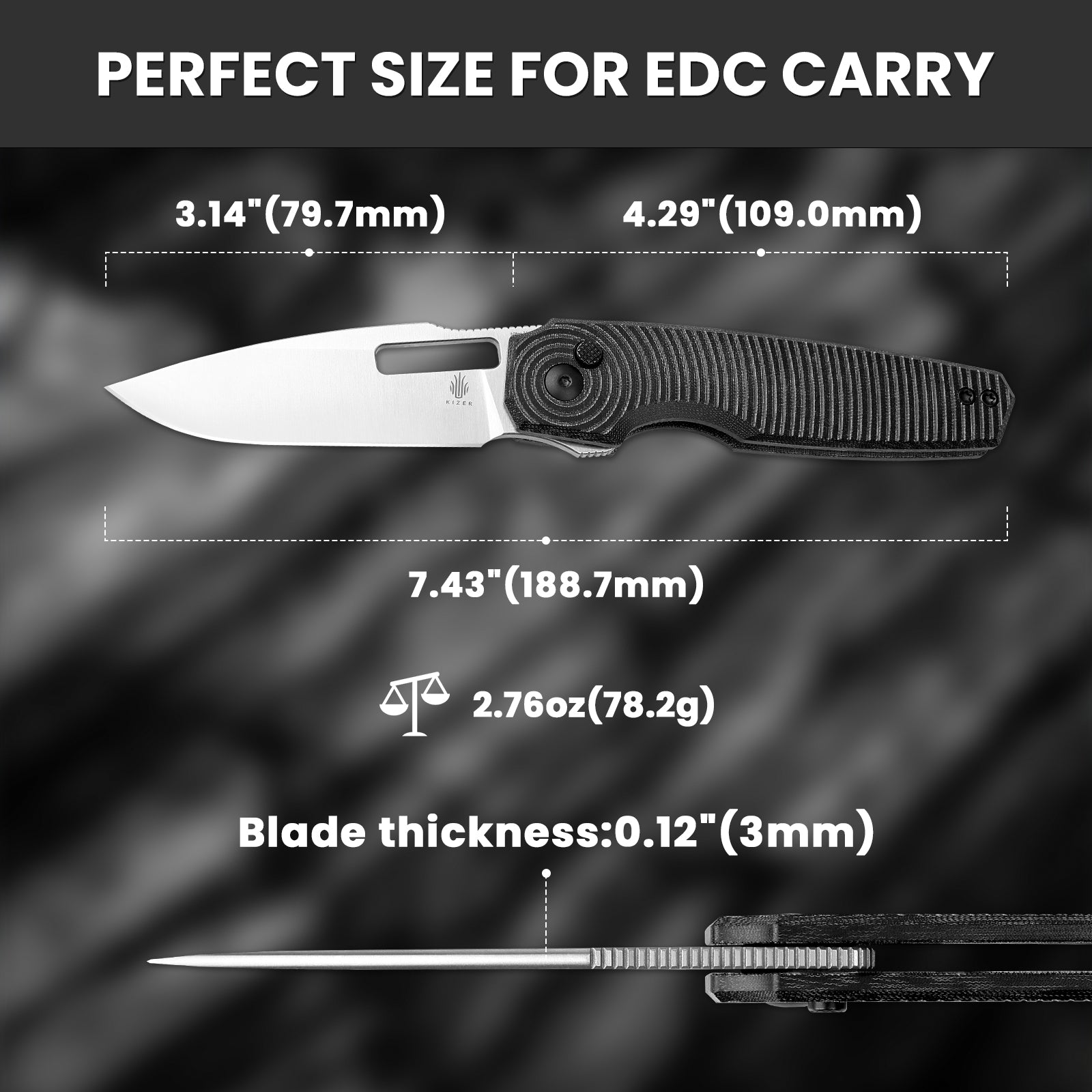 Dogfish | Nitro-V | Micarta | KizerV™ 3640A1