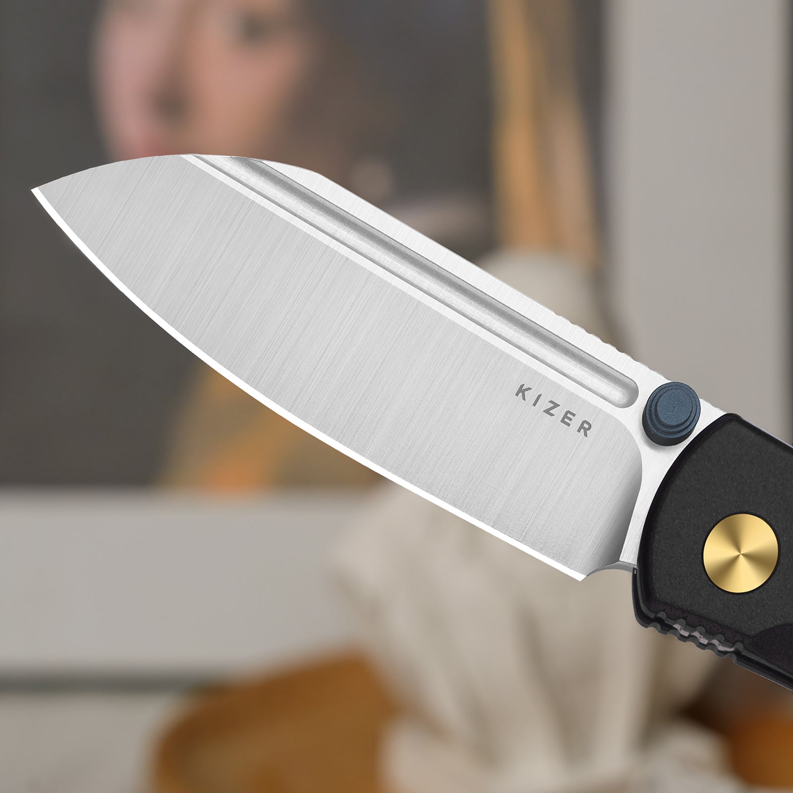 Renissance | Kizer Button Liner Lock™ | G10 | N690 + Satin | KizerV™ 3698A5
